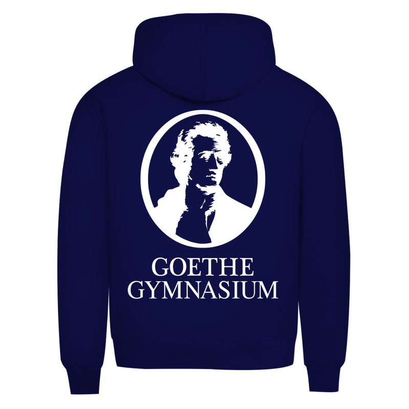 Herren Premium Bio Hoodie Goethe Gymnasium black-zoom-