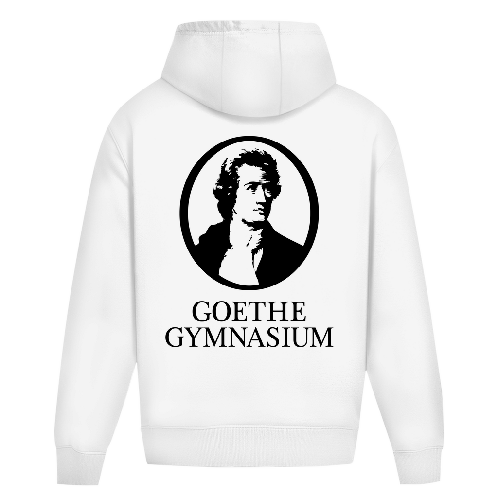 Oversize Hoodie Ohne Kordel Goethe Gymnasium white-2