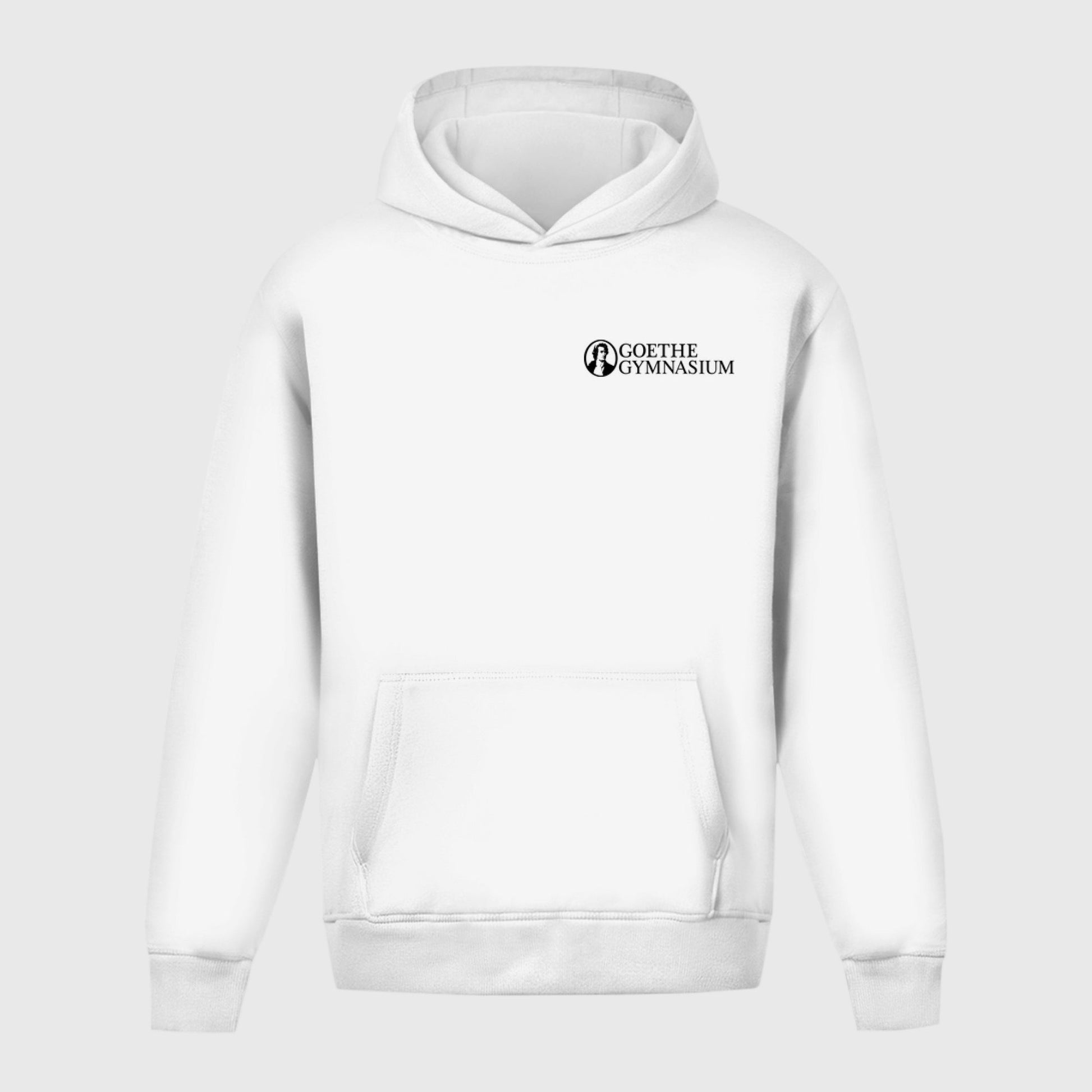 Oversize Hoodie Ohne Kordel Goethe Gymnasium white-1