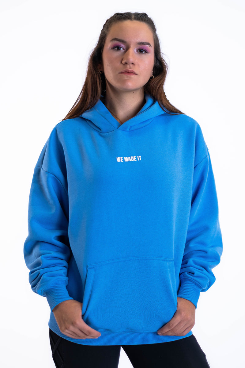 Oversized Hoodie „Cheers to us“ - Blau-zoom-