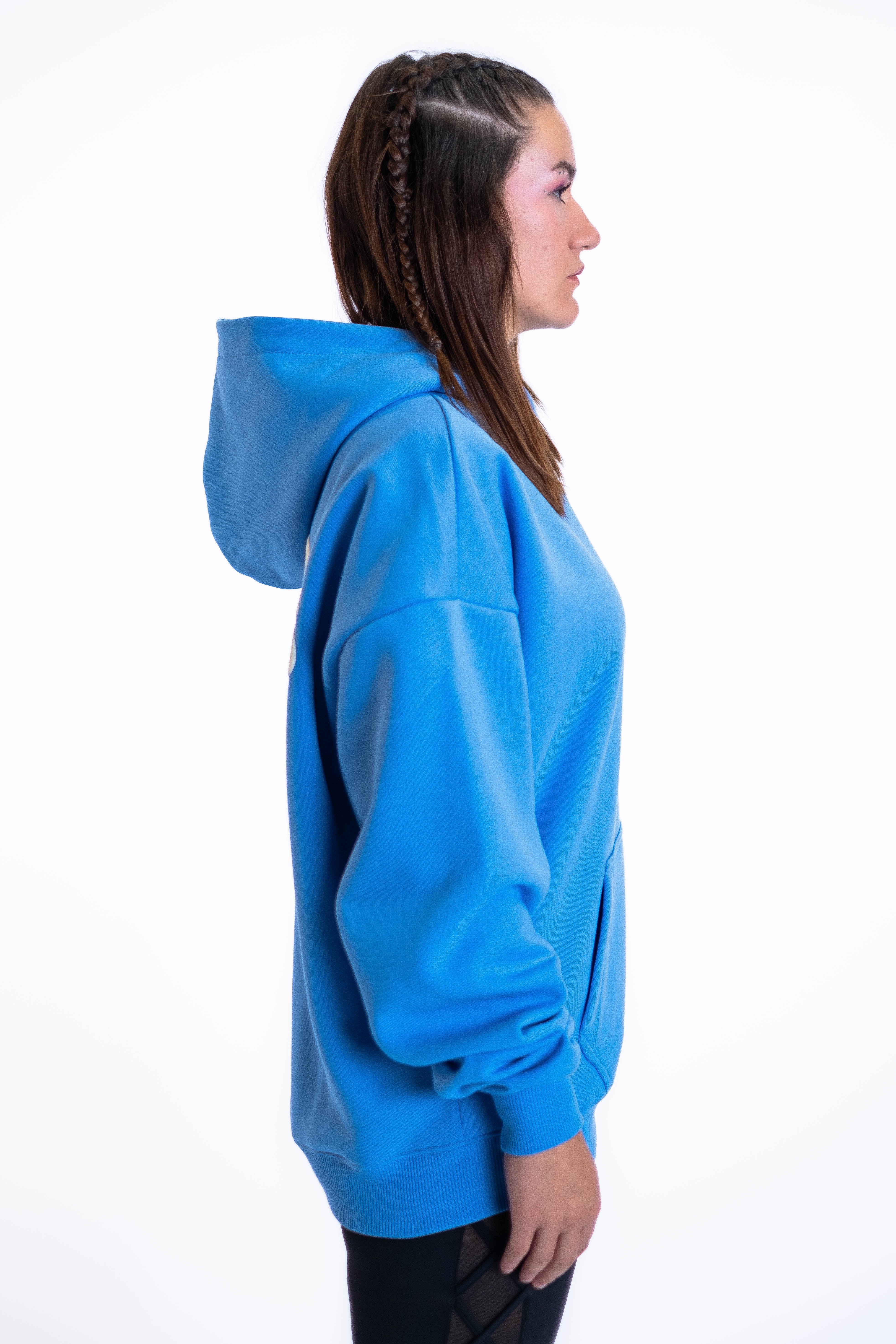 Oversized Hoodie „Cheers to us“ - Blau-zoom-5