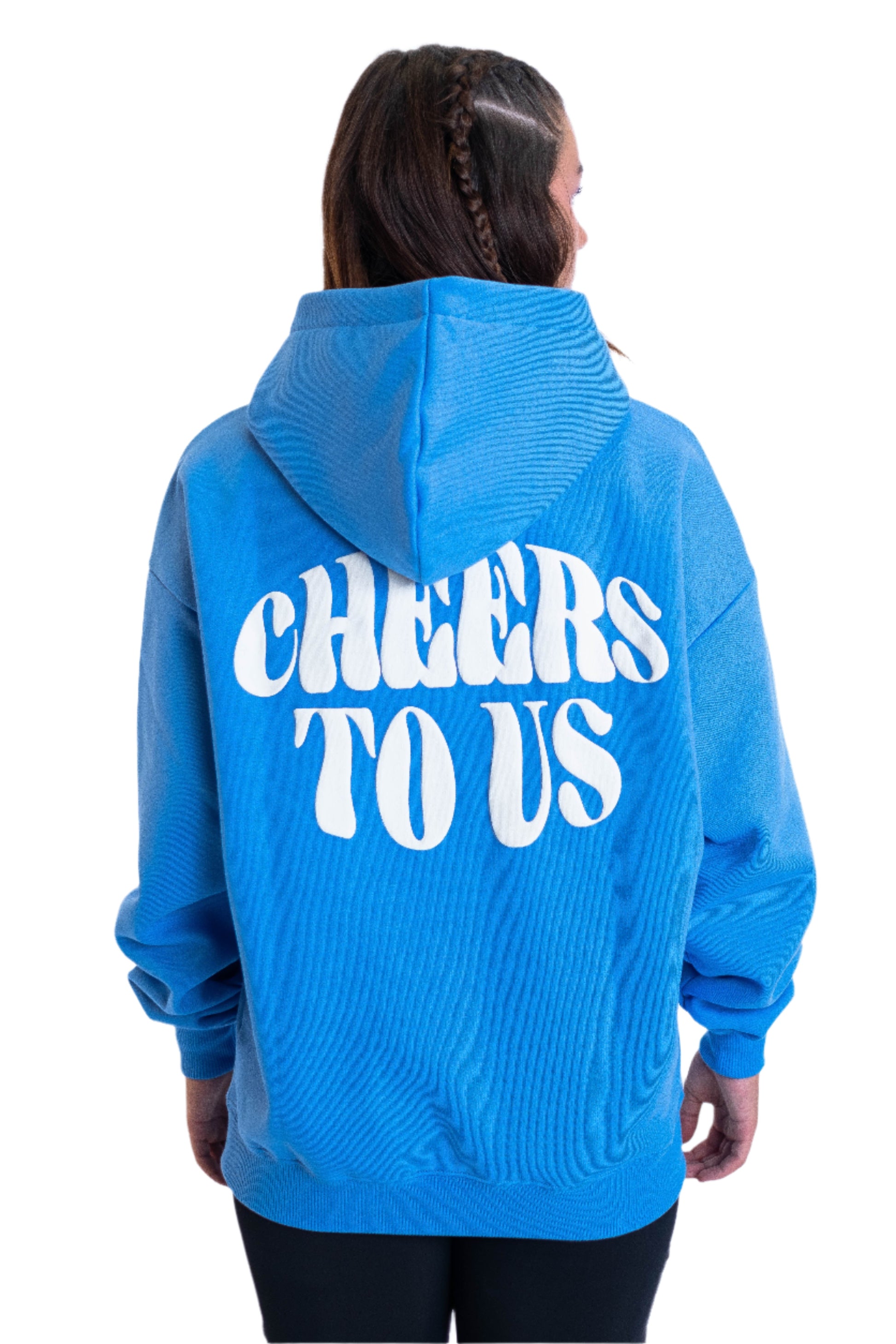 Oversized Hoodie „Cheers to us“ - Blau-1