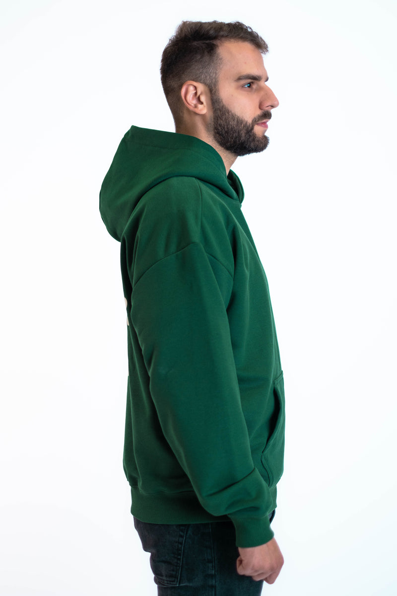 Oversized Hoodie „We made it“ - Dunkelgrün-zoom-