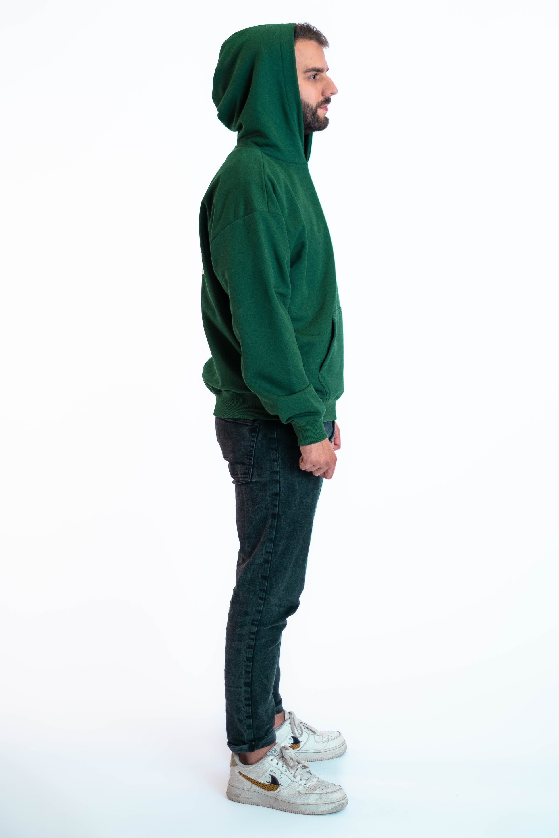 Oversized Hoodie „We made it“ - Dunkelgrün-15