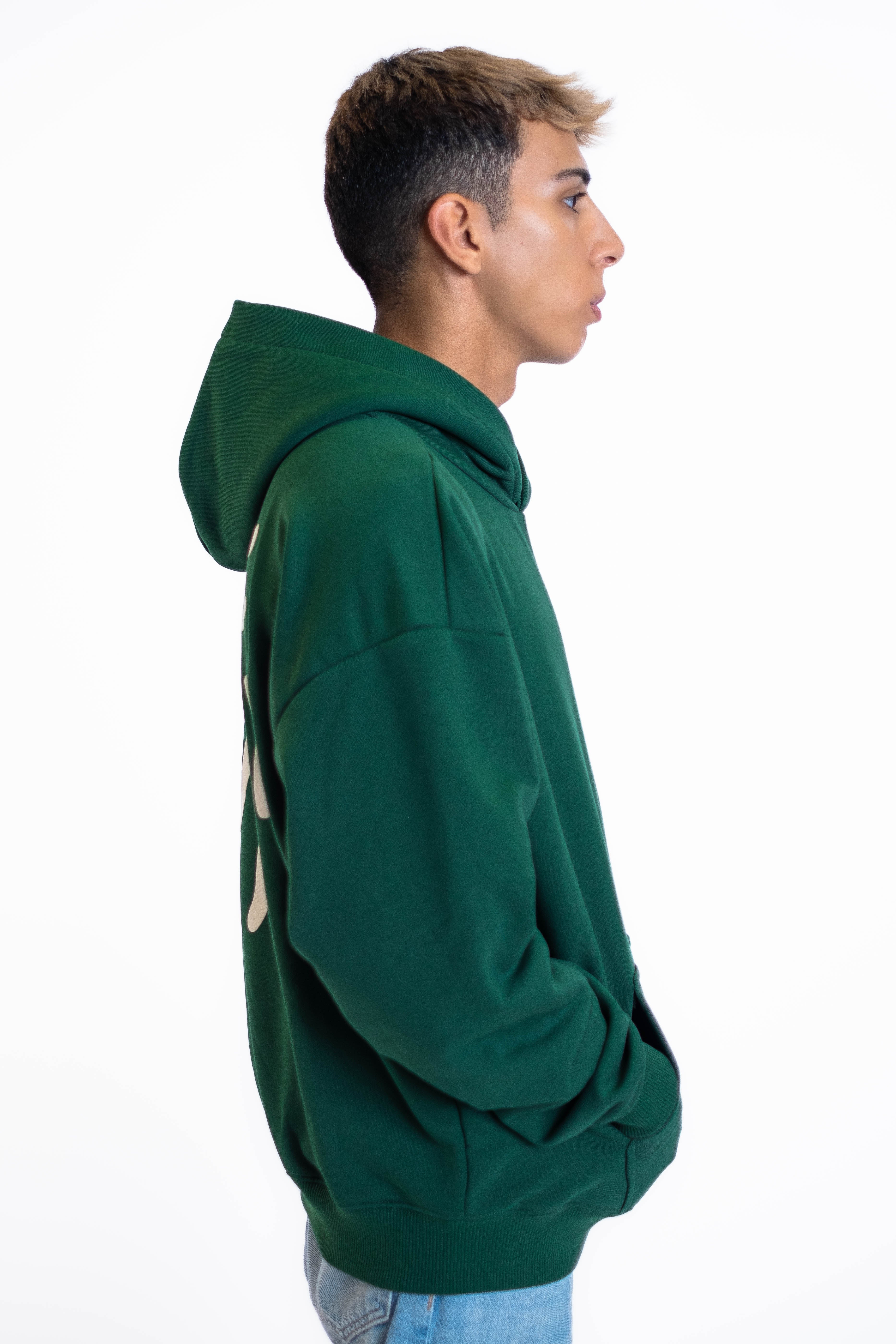 Oversized Hoodie „We made it“ - Dunkelgrün-zoom-5