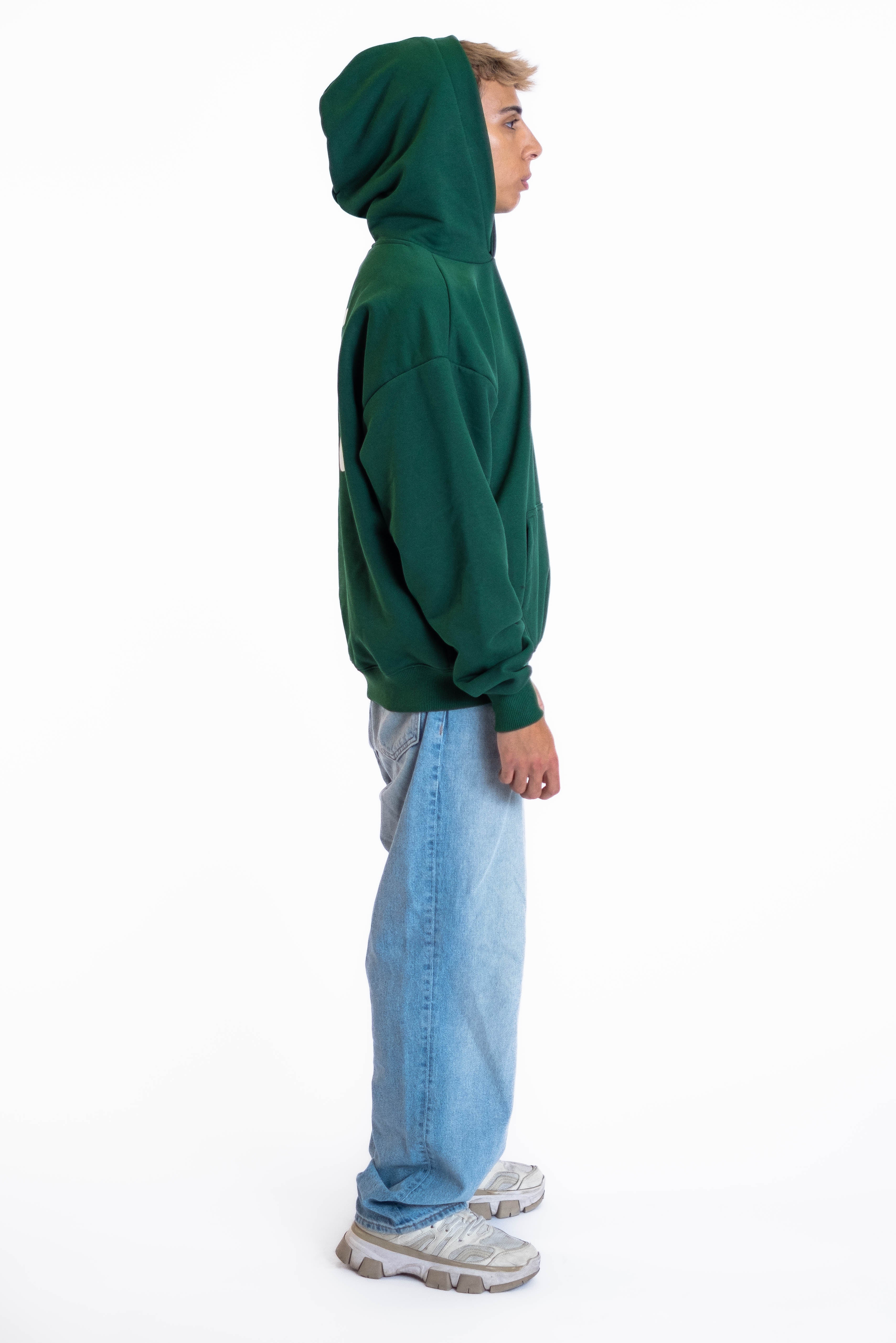 Oversized Hoodie „We made it“ - Dunkelgrün-zoom-7