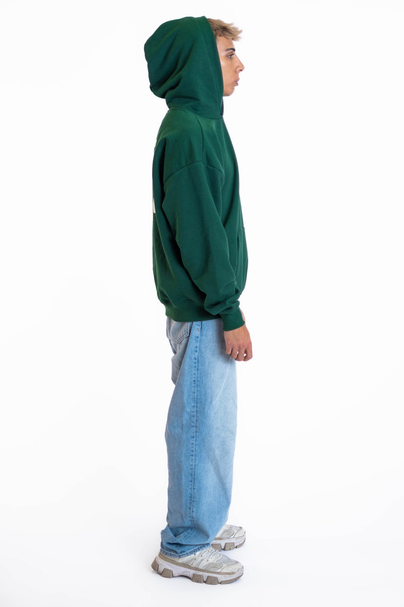 Oversized Hoodie „We made it“ - Dunkelgrün-zoom-