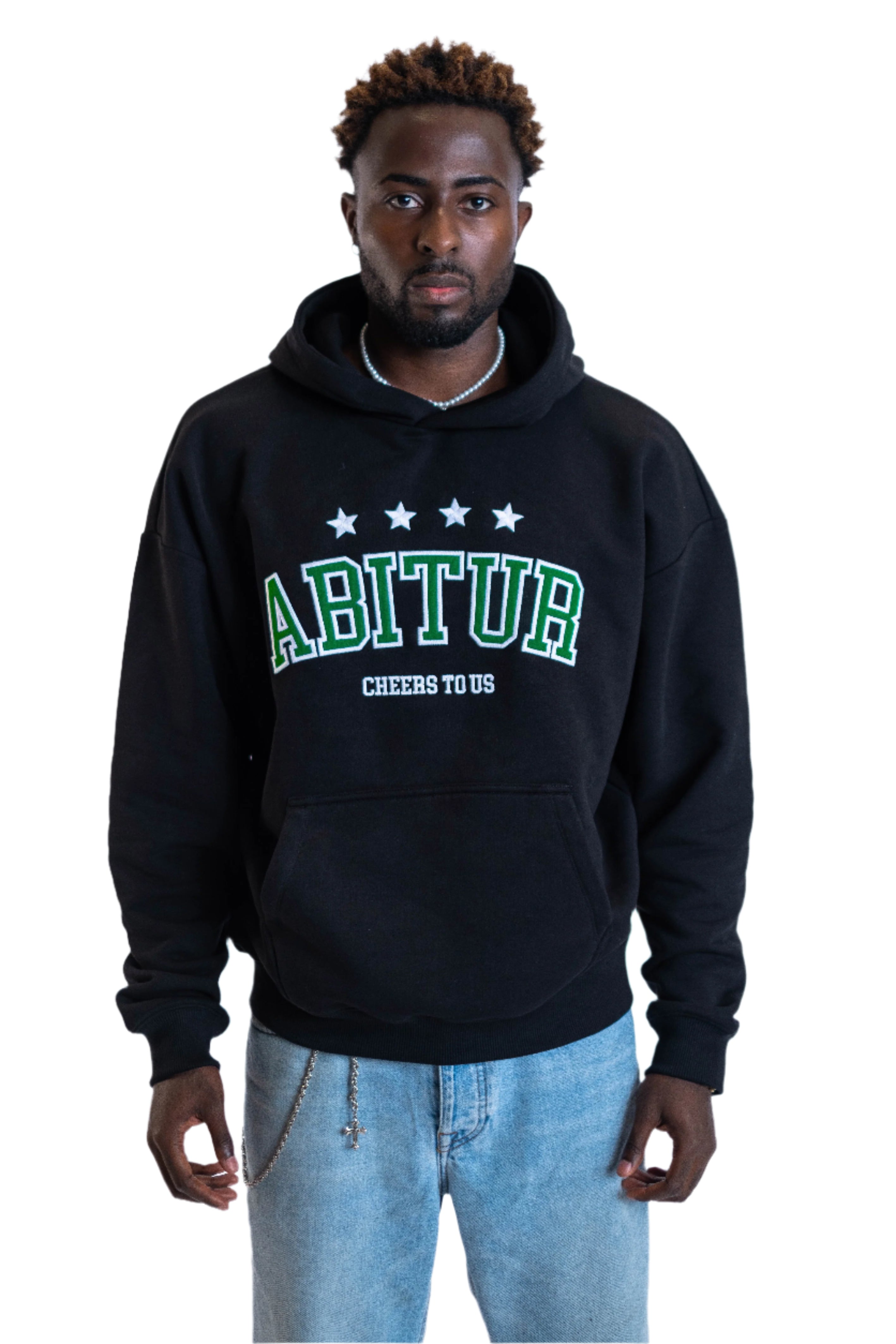 Oversized Hoodie „Abitur“ - Schwarz-zoom-1
