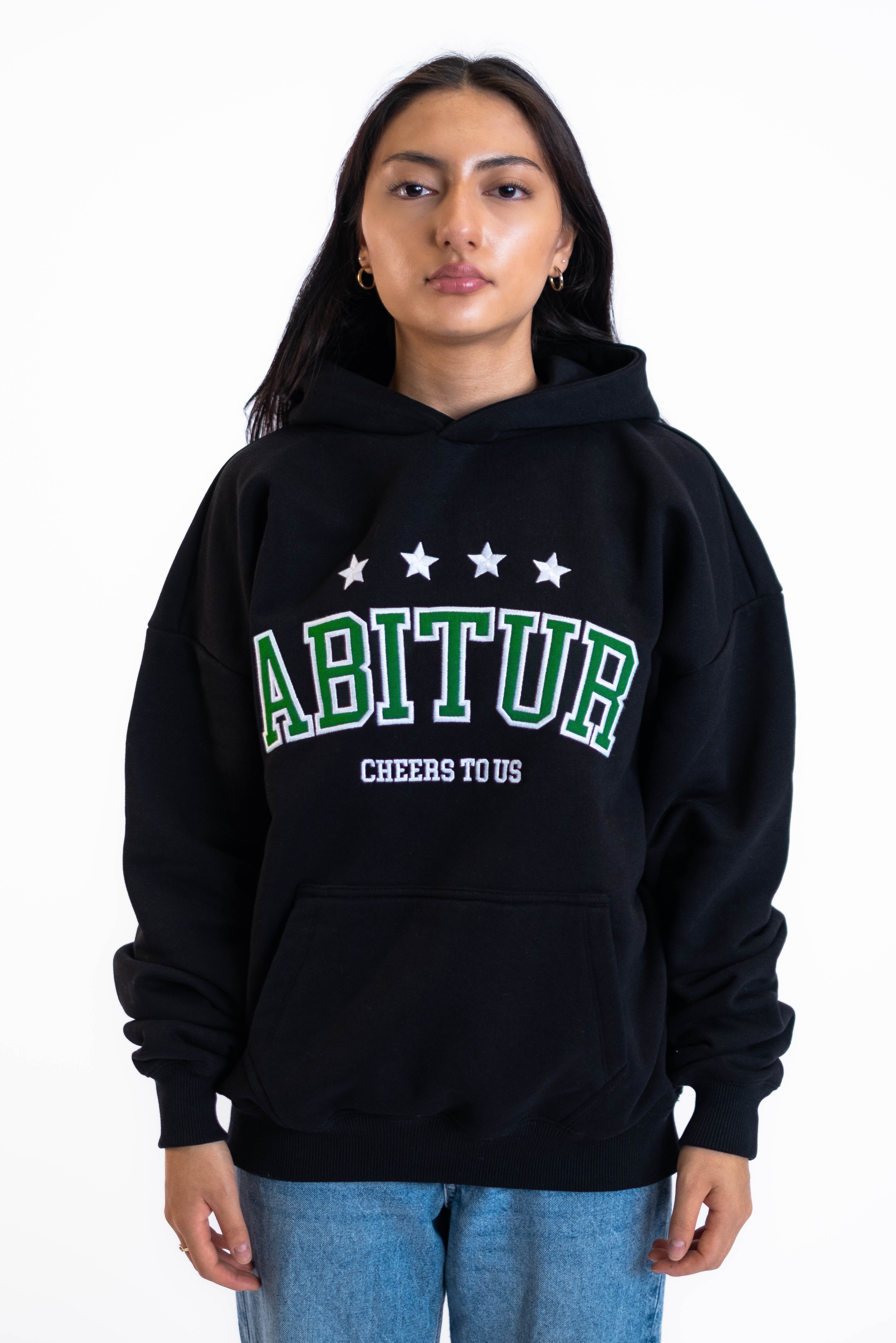 Oversized Hoodie „Abitur“ - Schwarz-zoom-11