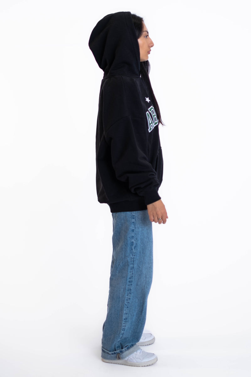 Oversized Hoodie „Abitur“ - Schwarz-zoom-