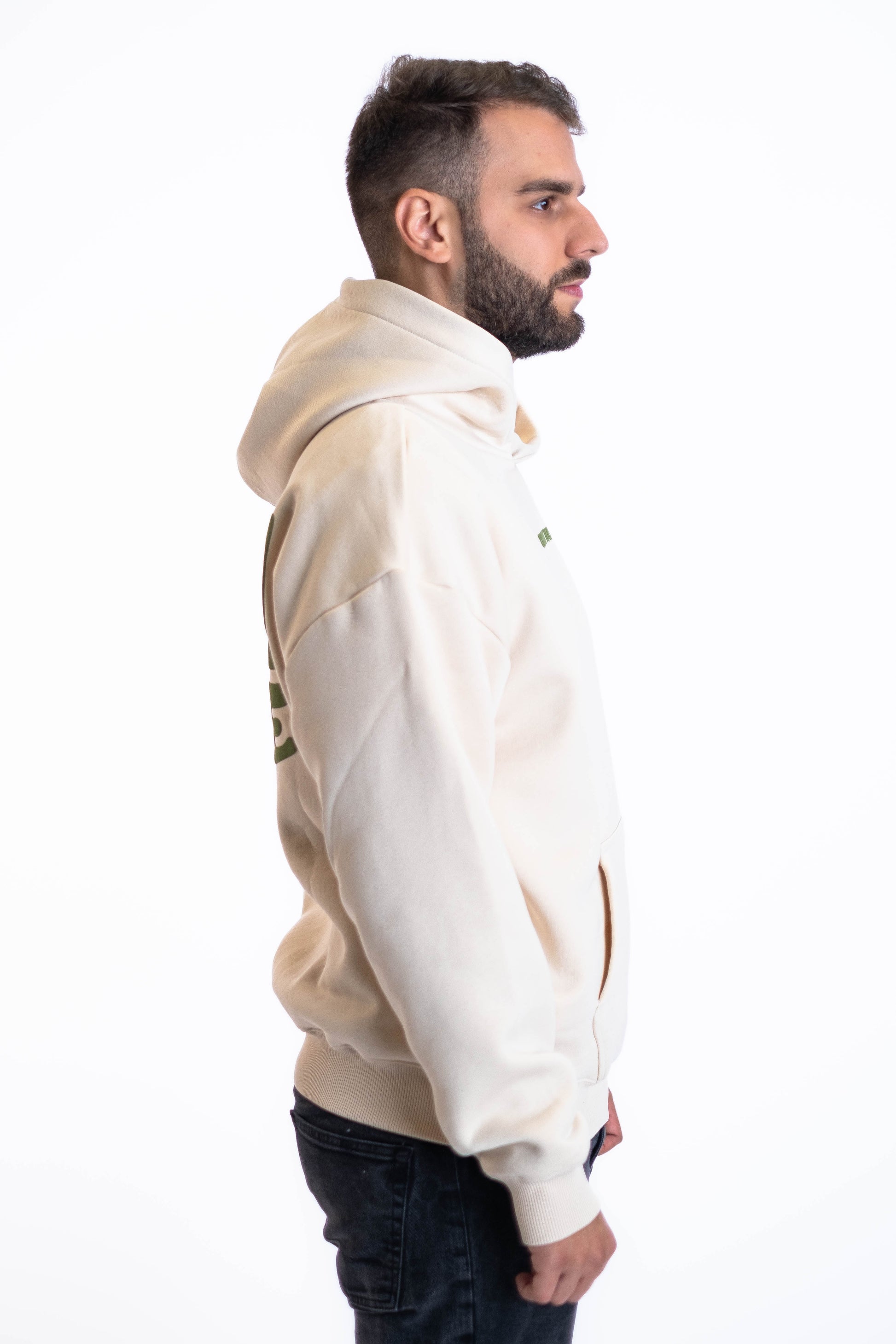 Oversized Hoodie „Finally Free“ - Beige-6