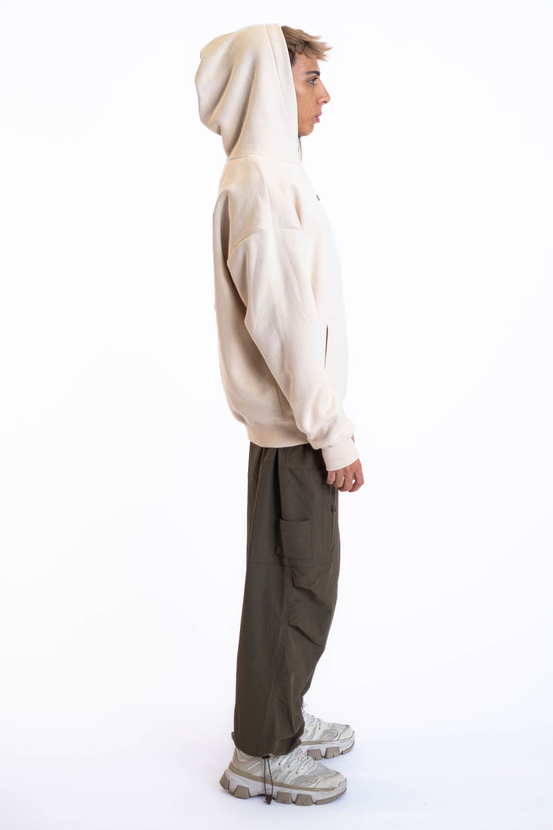 Oversized Hoodie „Finally Free“ - Beige-zoom-