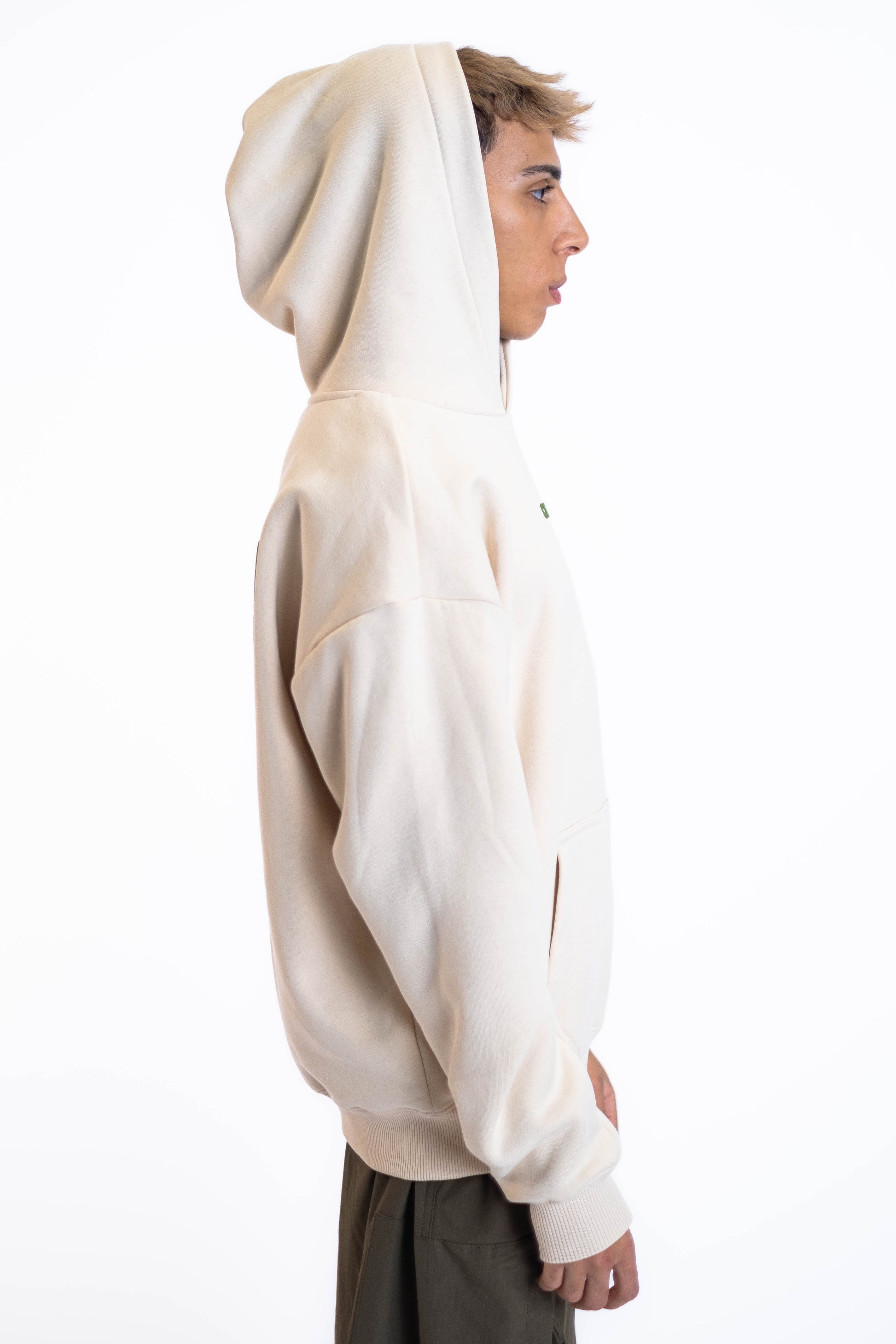 Oversized Hoodie „Finally Free“ - Beige-15