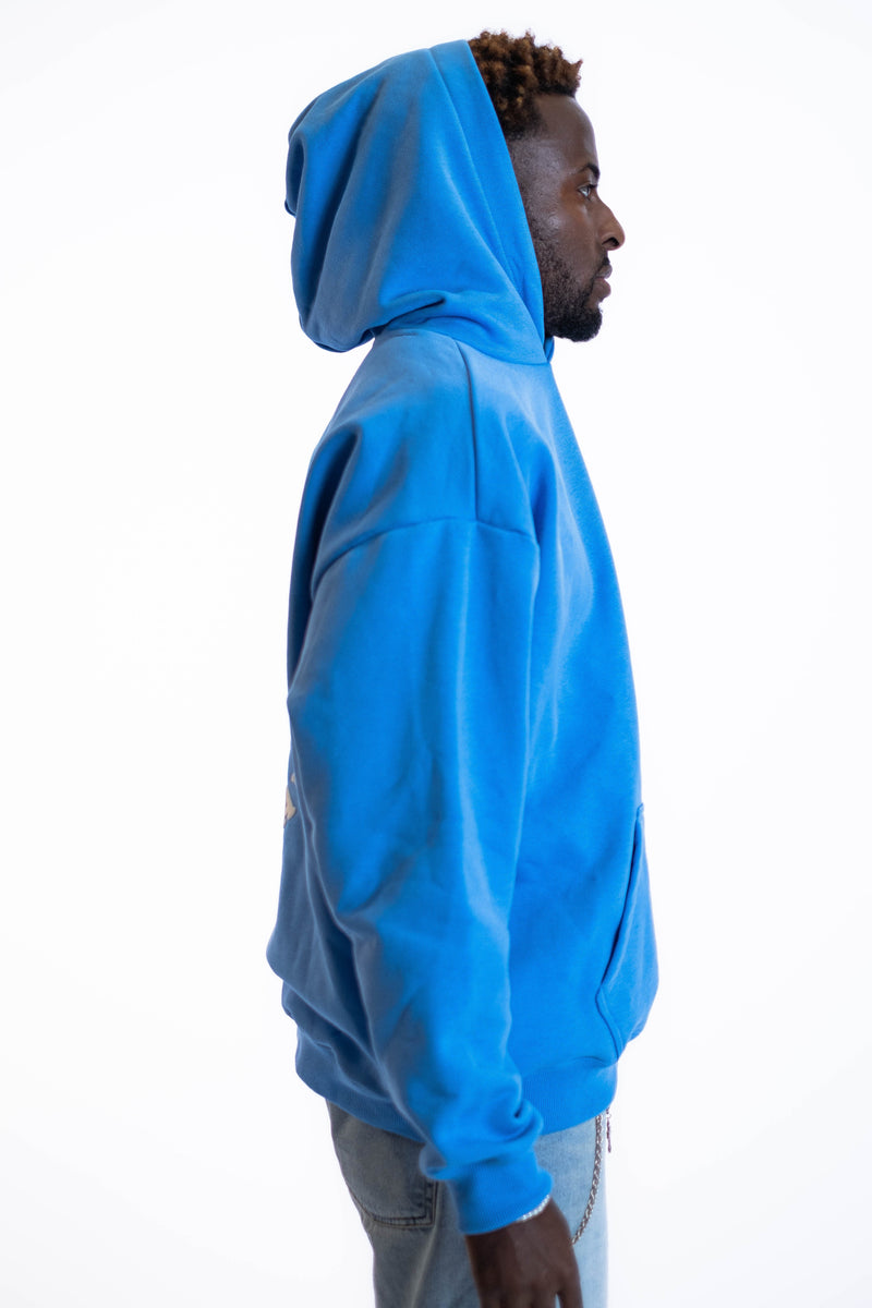 Oversized Hoodie „Planet“ - Blau-zoom-