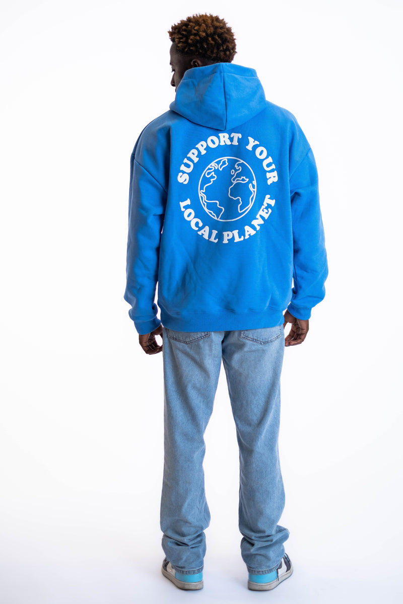 Oversized Hoodie „Planet“ - Blau-zoom-