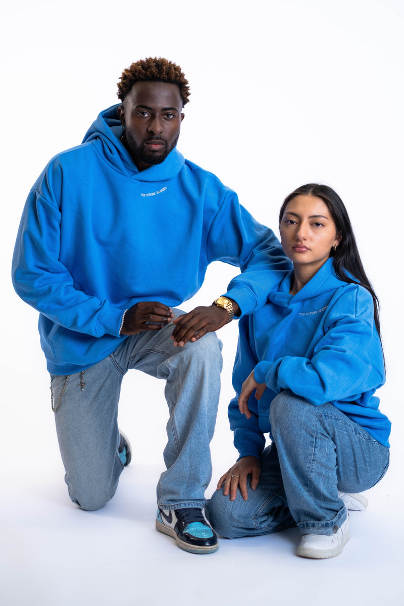 Oversized Hoodie „Planet“ - Blau-zoom-