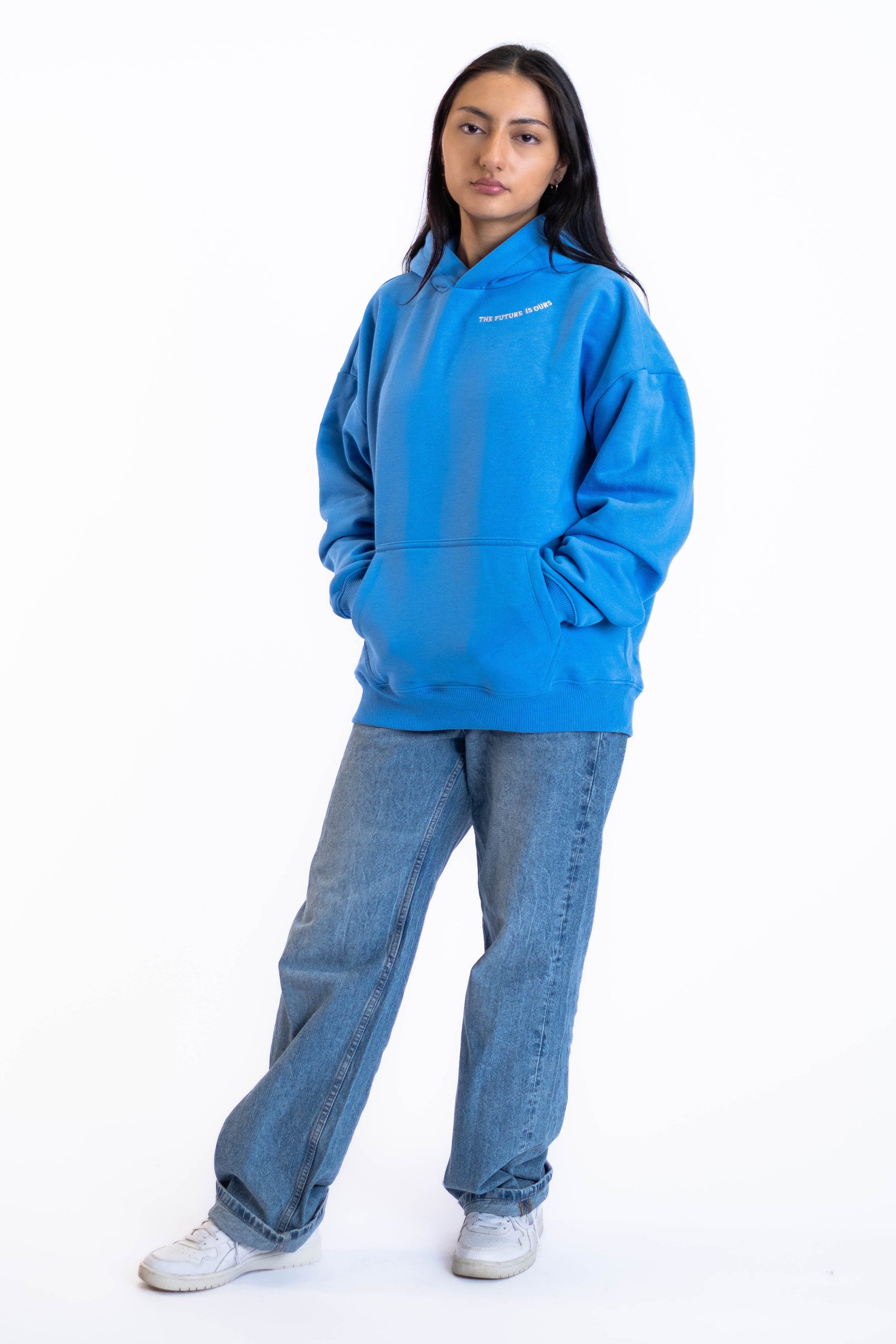 Oversized Hoodie „Planet“ - Blau-11