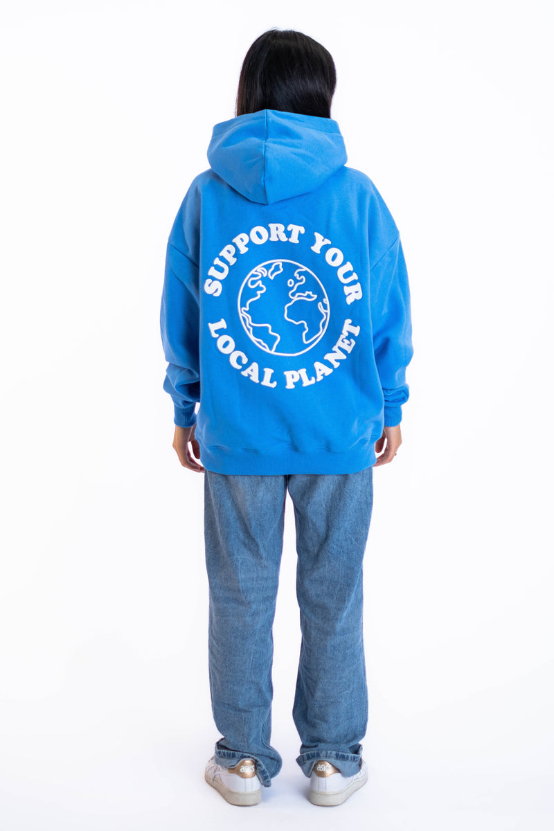 Oversized Hoodie „Planet“ - Blau-zoom-