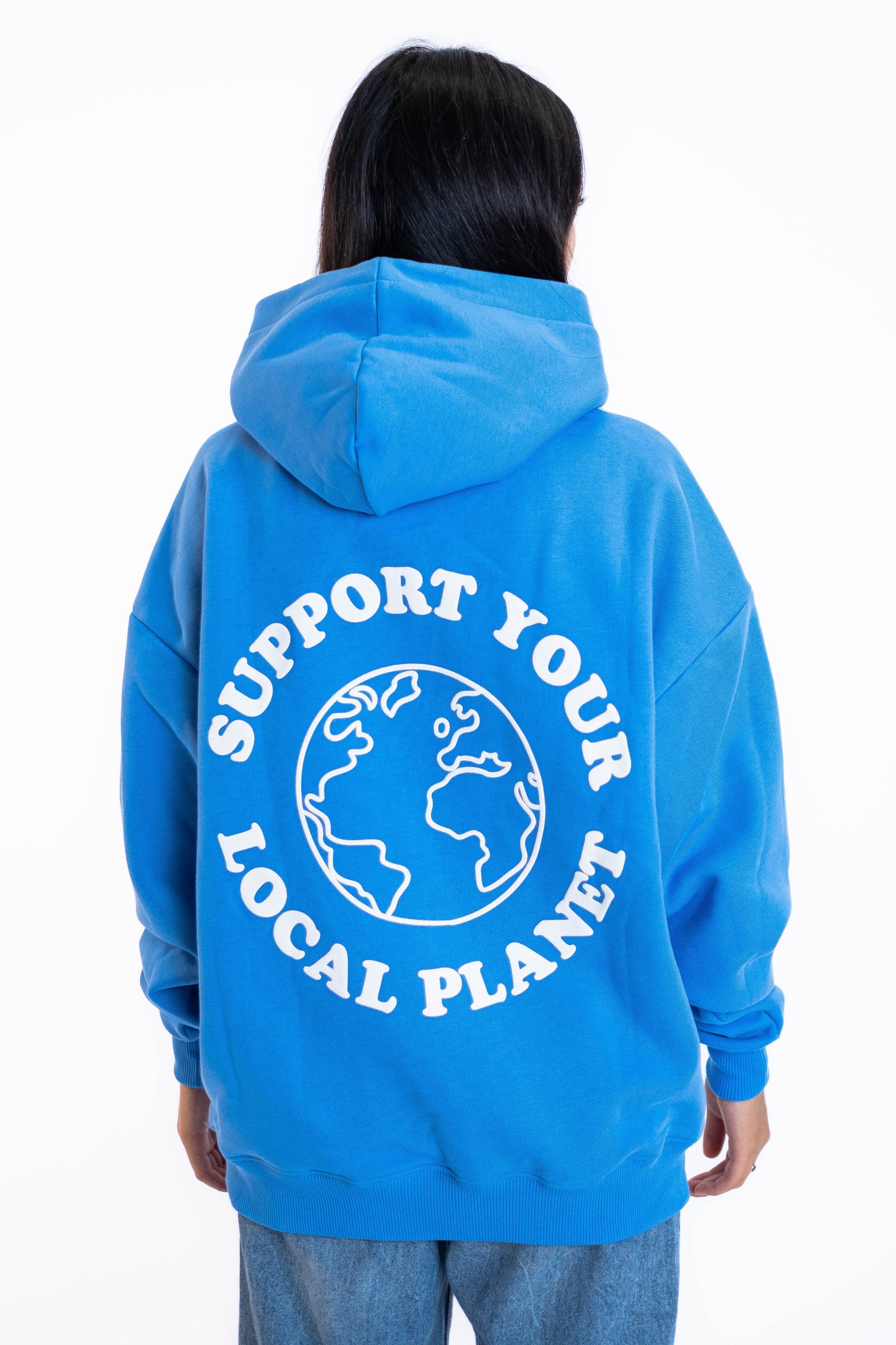 Oversized Hoodie „Planet“ - Blau-18