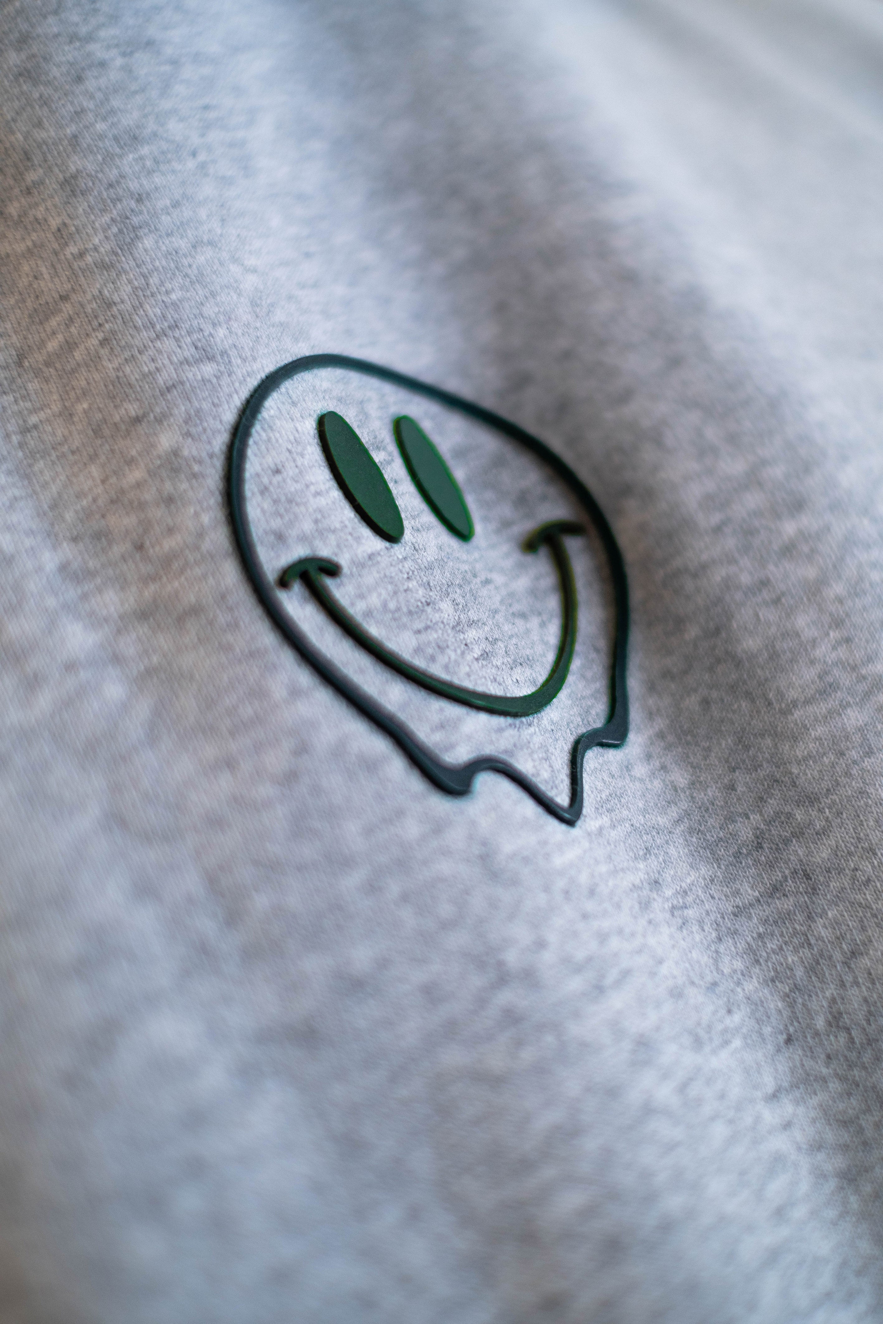Oversized Hoodie „Smile“ - Hellgrau-zoom-20