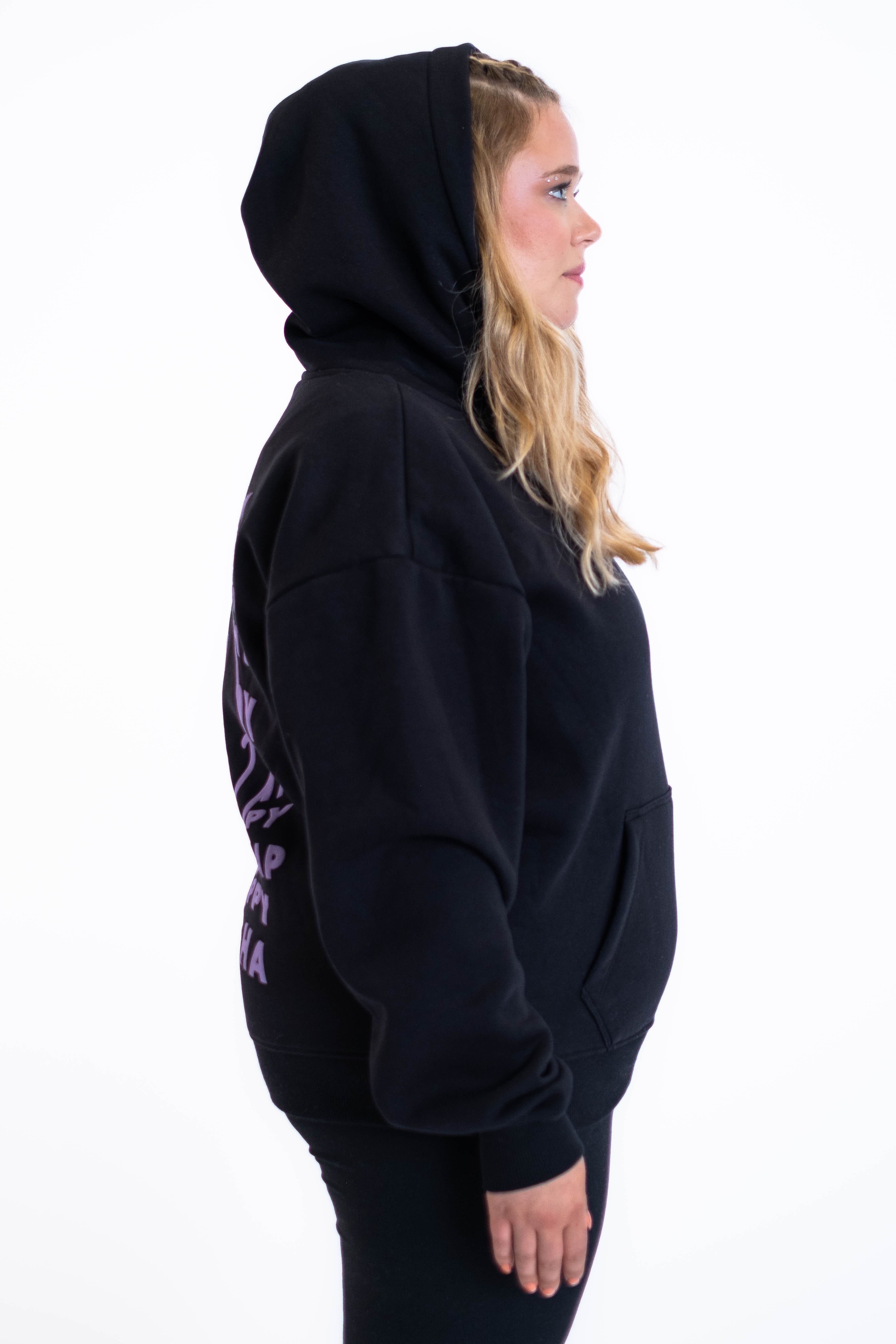Oversized Hoodie „Smile“ - Schwarz-zoom-15