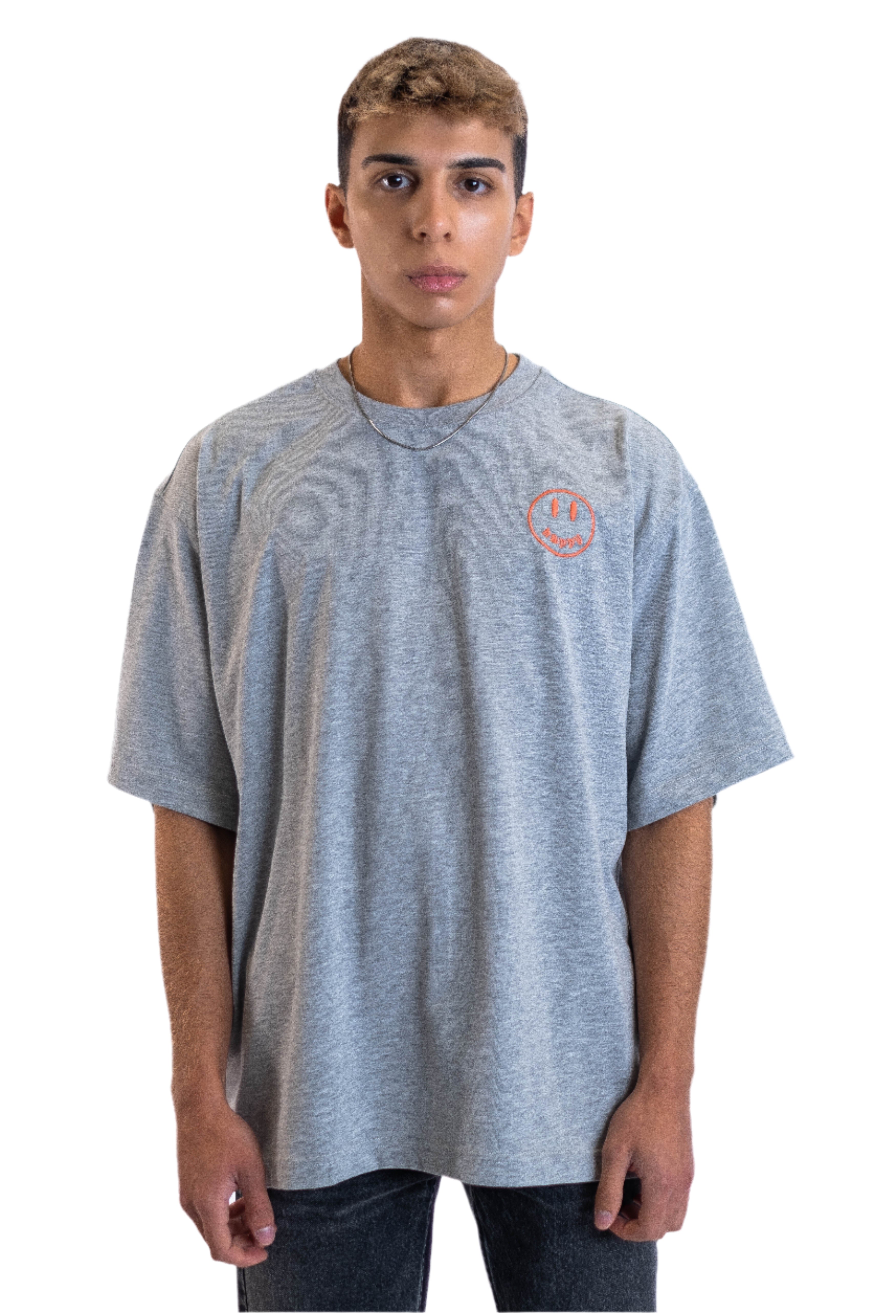 Oversized Tee „Cheers to us“ - Hellgrau-zoom-1