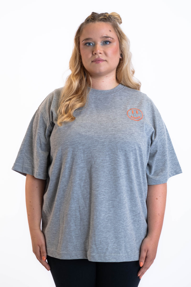 Oversized Tee „Cheers to us“ - Hellgrau-zoom-