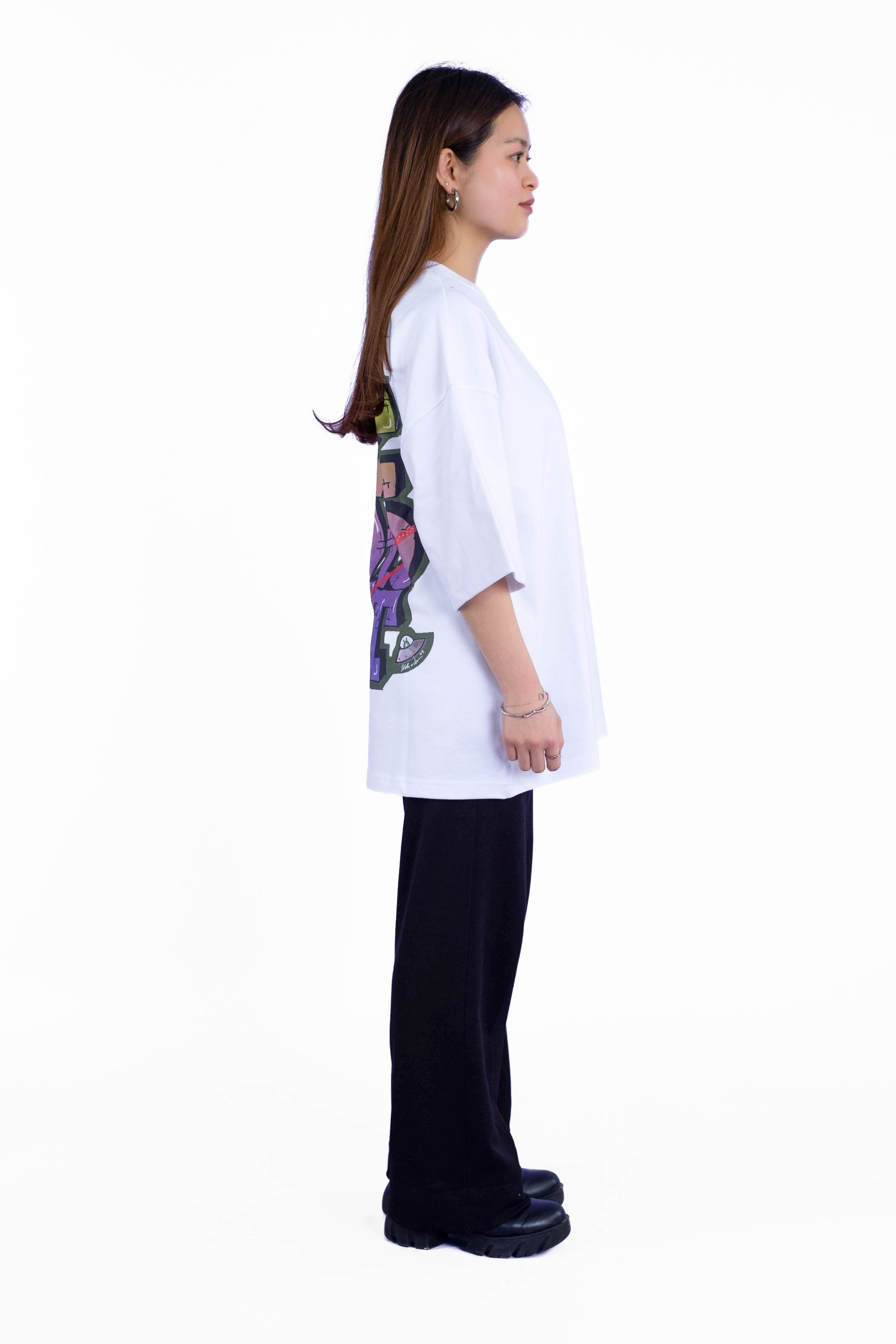 Oversize Tee „We-Did-It“ - Weiß-4