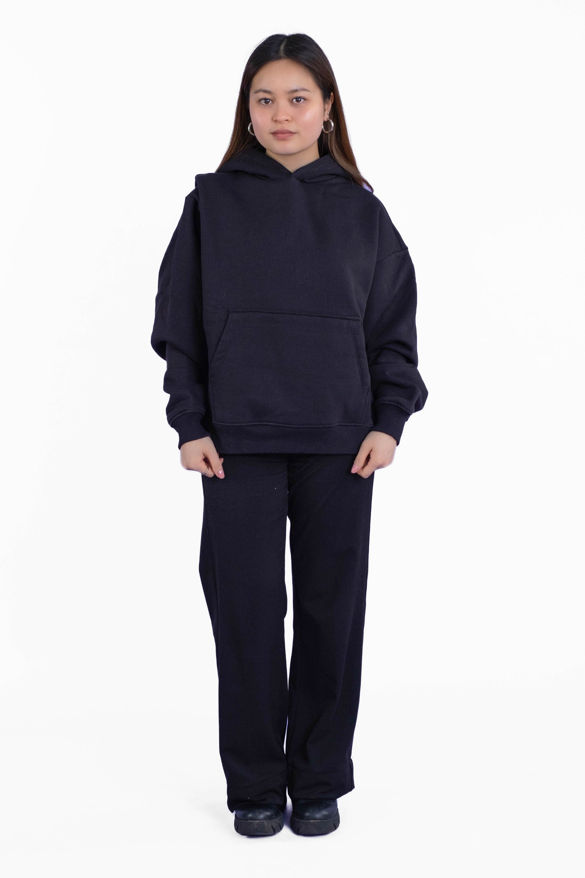 Oversize Hoodie „Believe“ - Schwarz-2