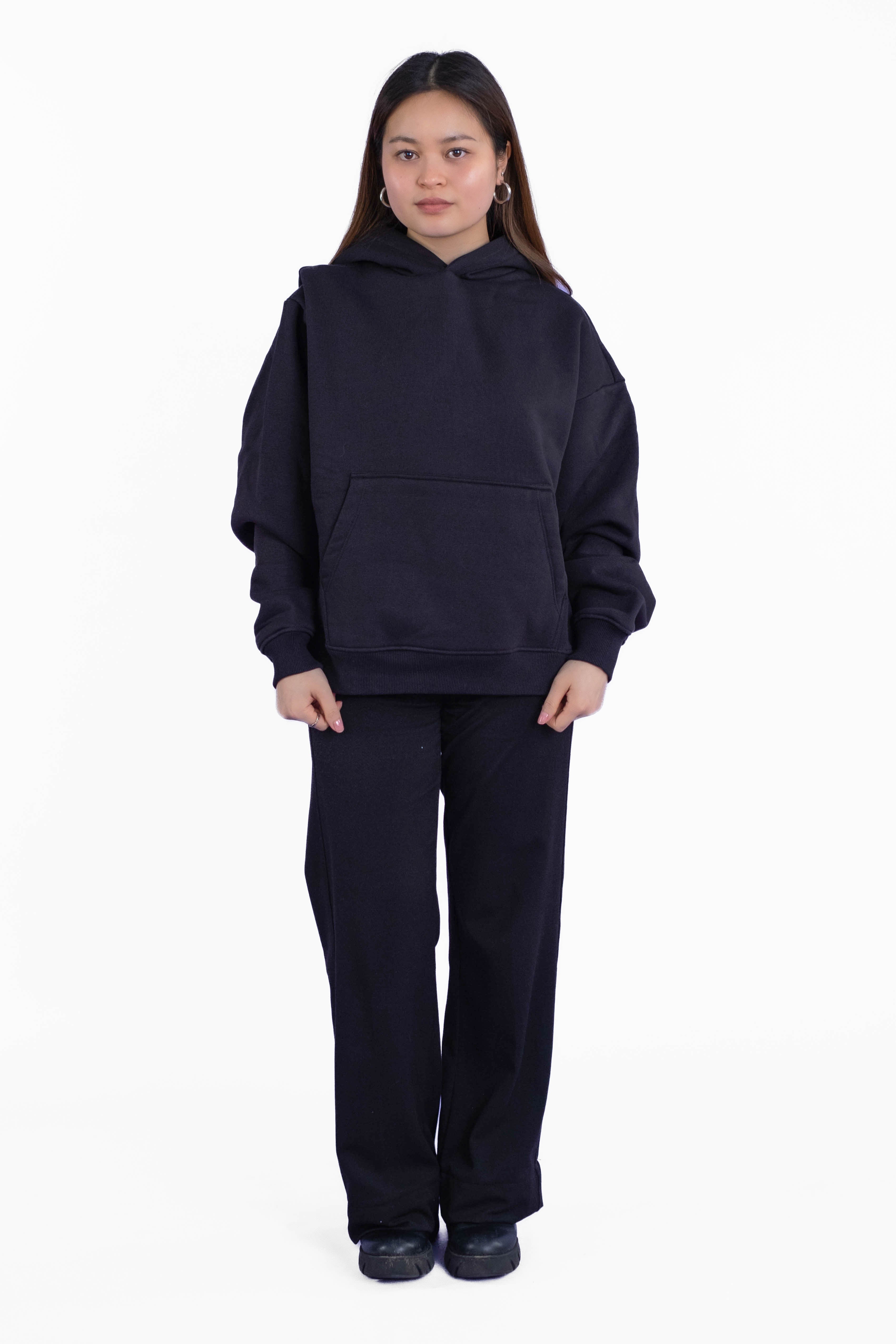 Oversize Hoodie „Believe“ - Schwarz-zoom-2