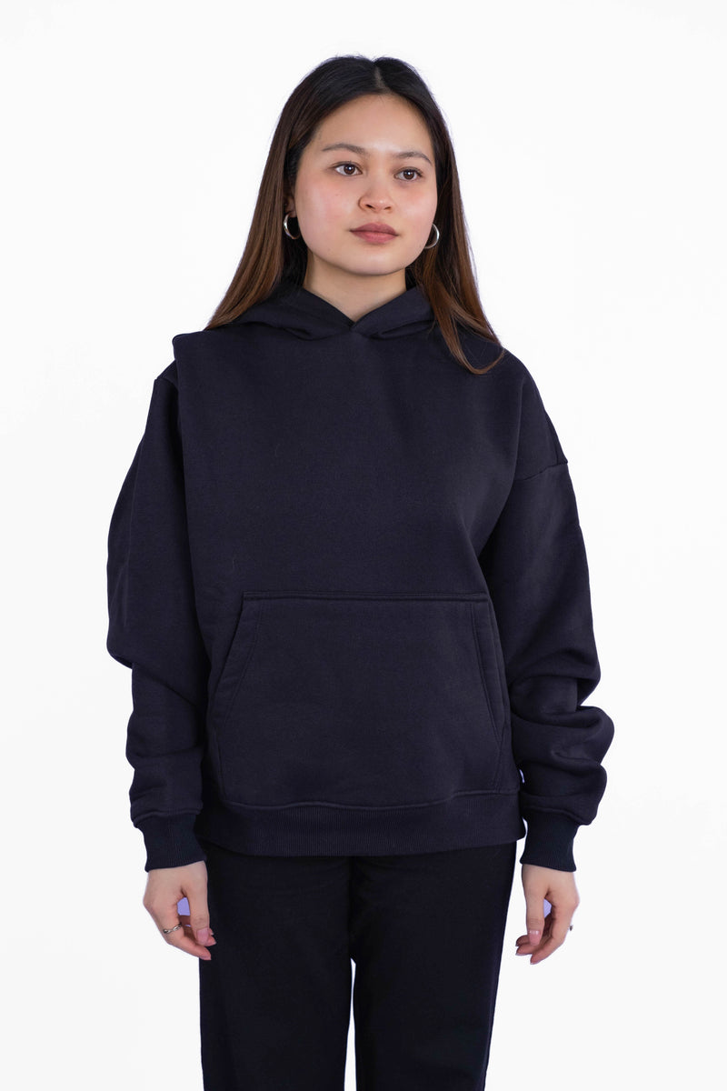 Oversize Hoodie „Believe“ - Schwarz-zoom-
