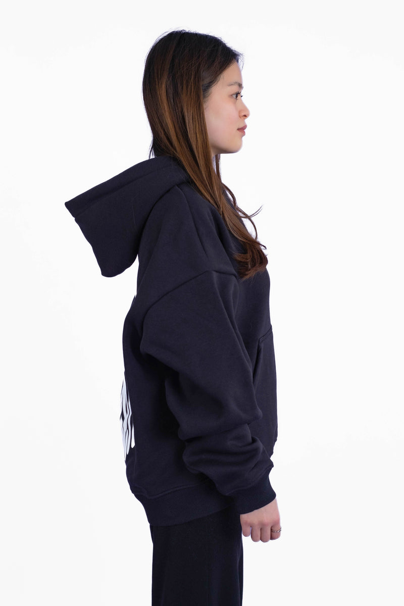 Oversize Hoodie „Believe“ - Schwarz-zoom-