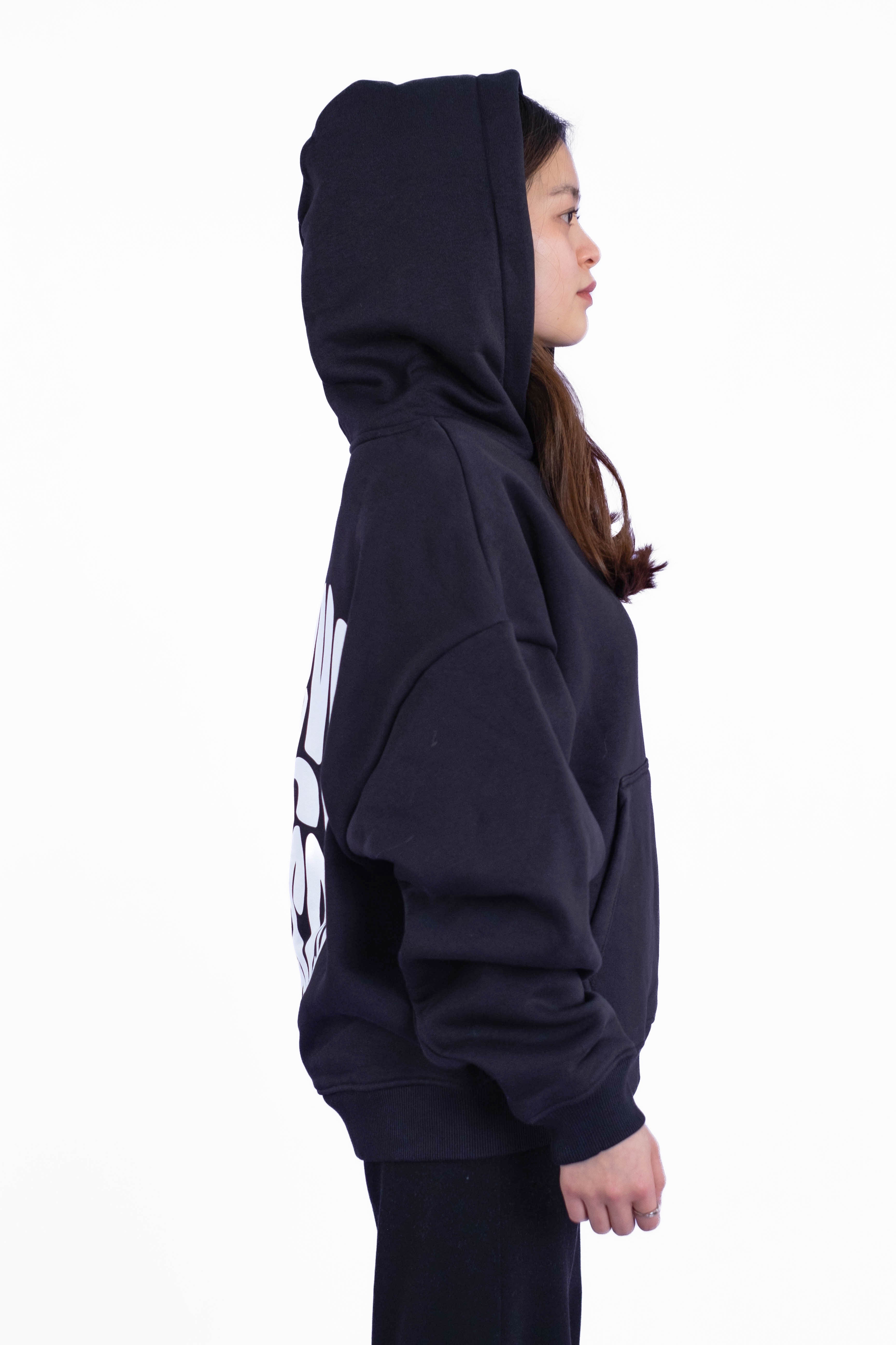Oversize Hoodie „Believe“ - Schwarz-zoom-7