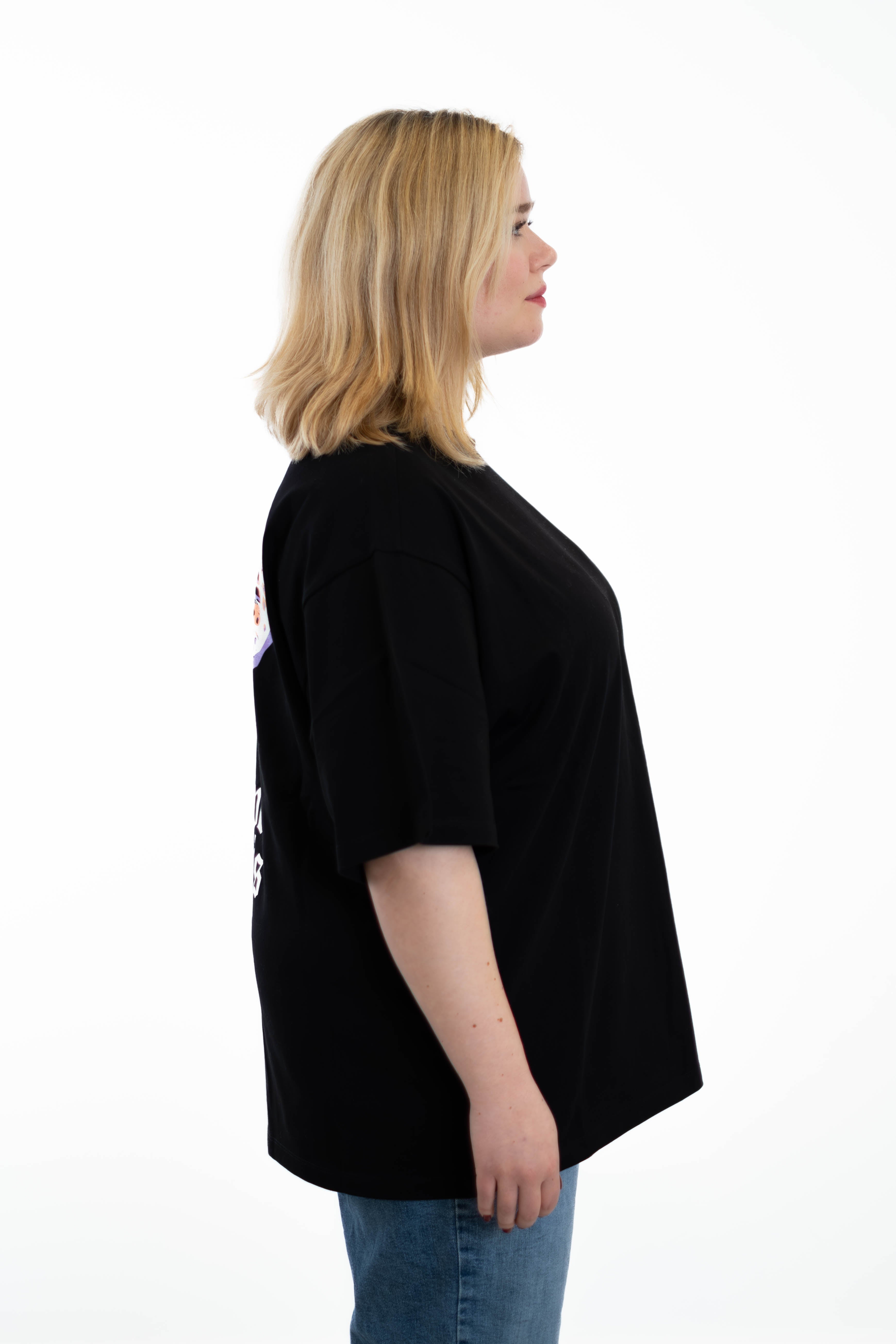 Oversized Tee „all we have is now“ - Black-zoom-2