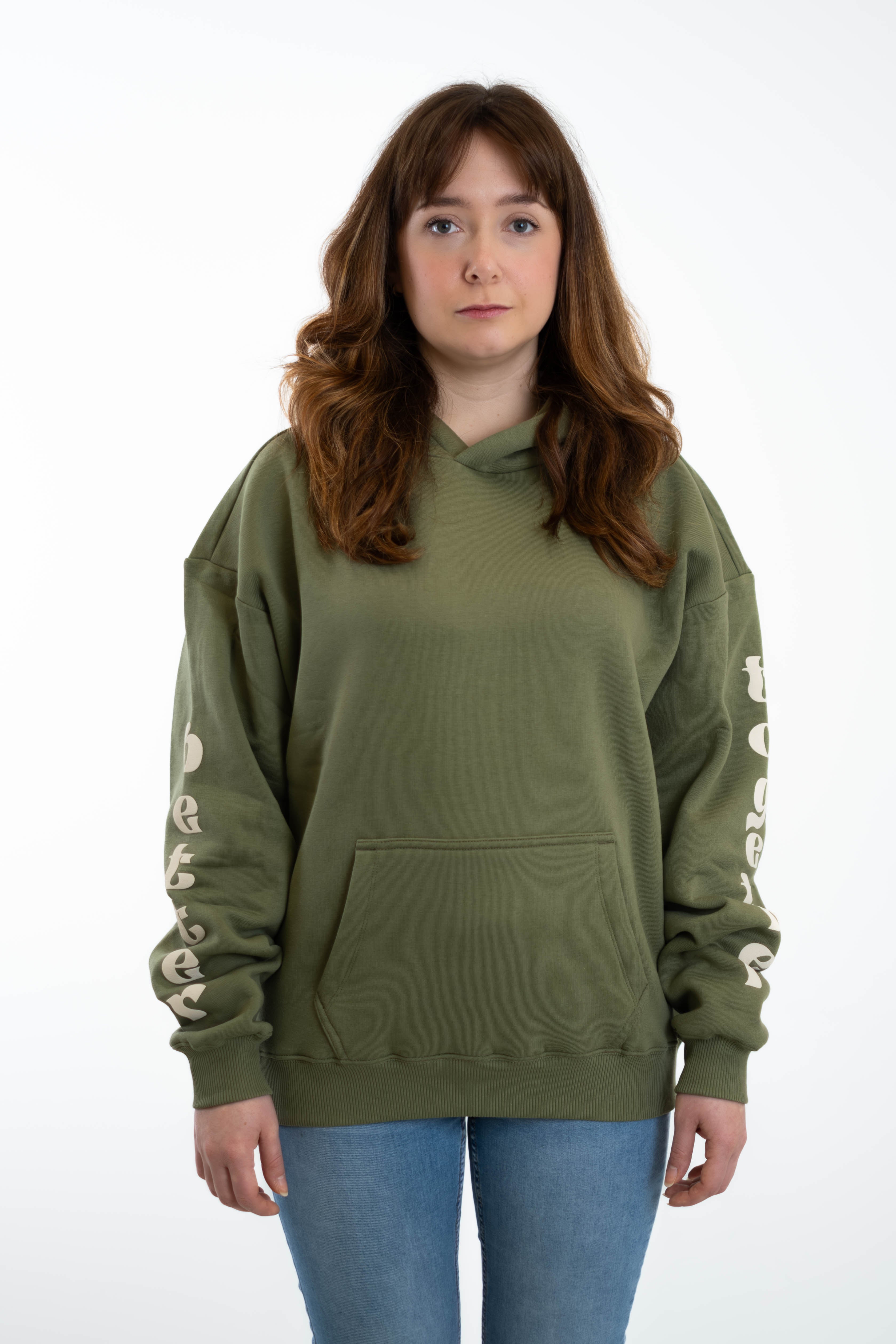 Oversized Hoodie „better together" - Khaki-zoom-2