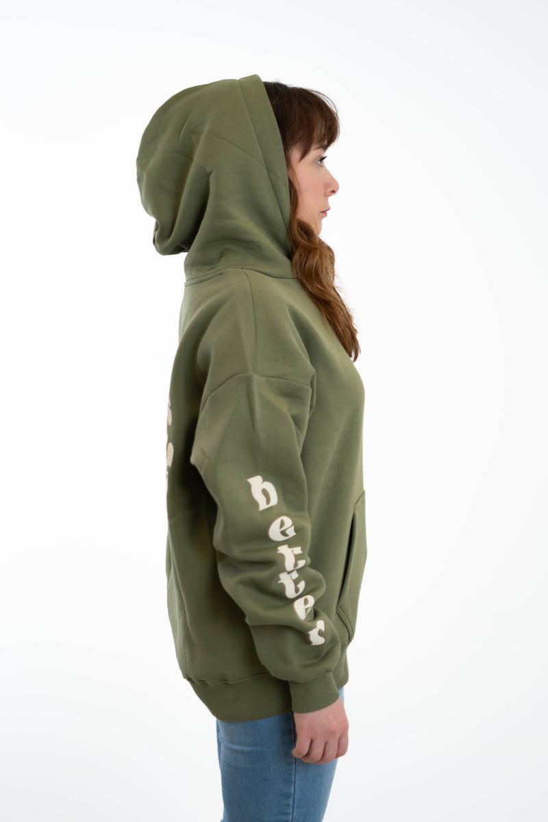 Oversized Hoodie „better together" - Khaki-zoom-