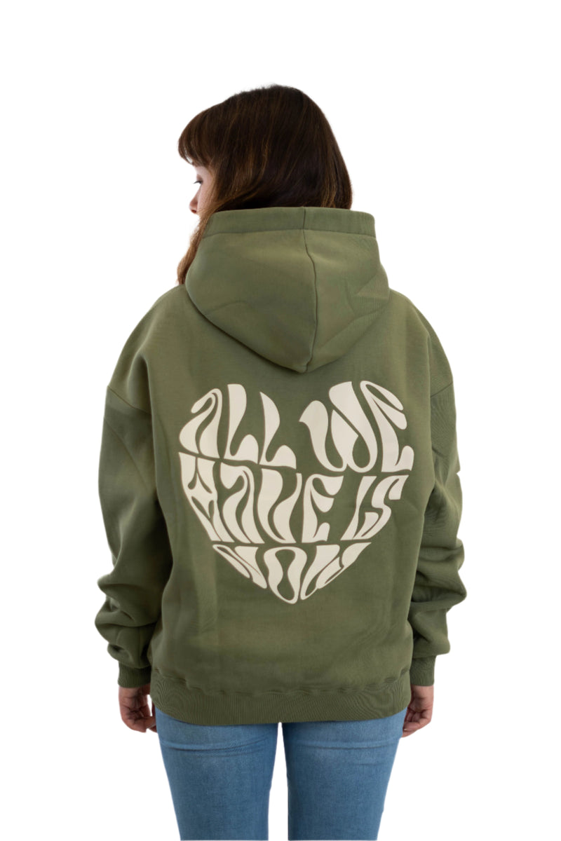 Oversized Hoodie „better together" - Khaki-zoom-