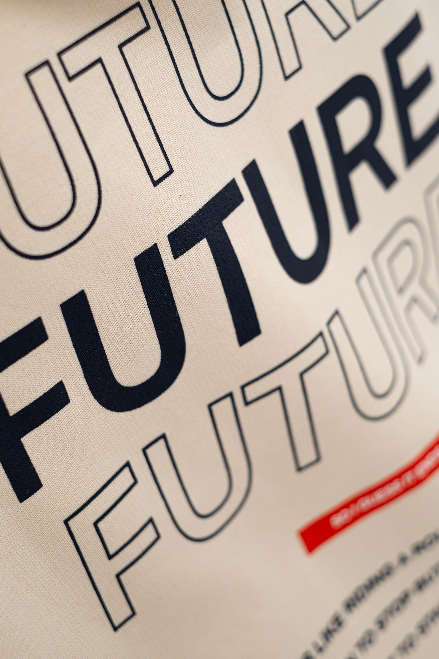 Oversized Hoodie „Future" - Beige-6