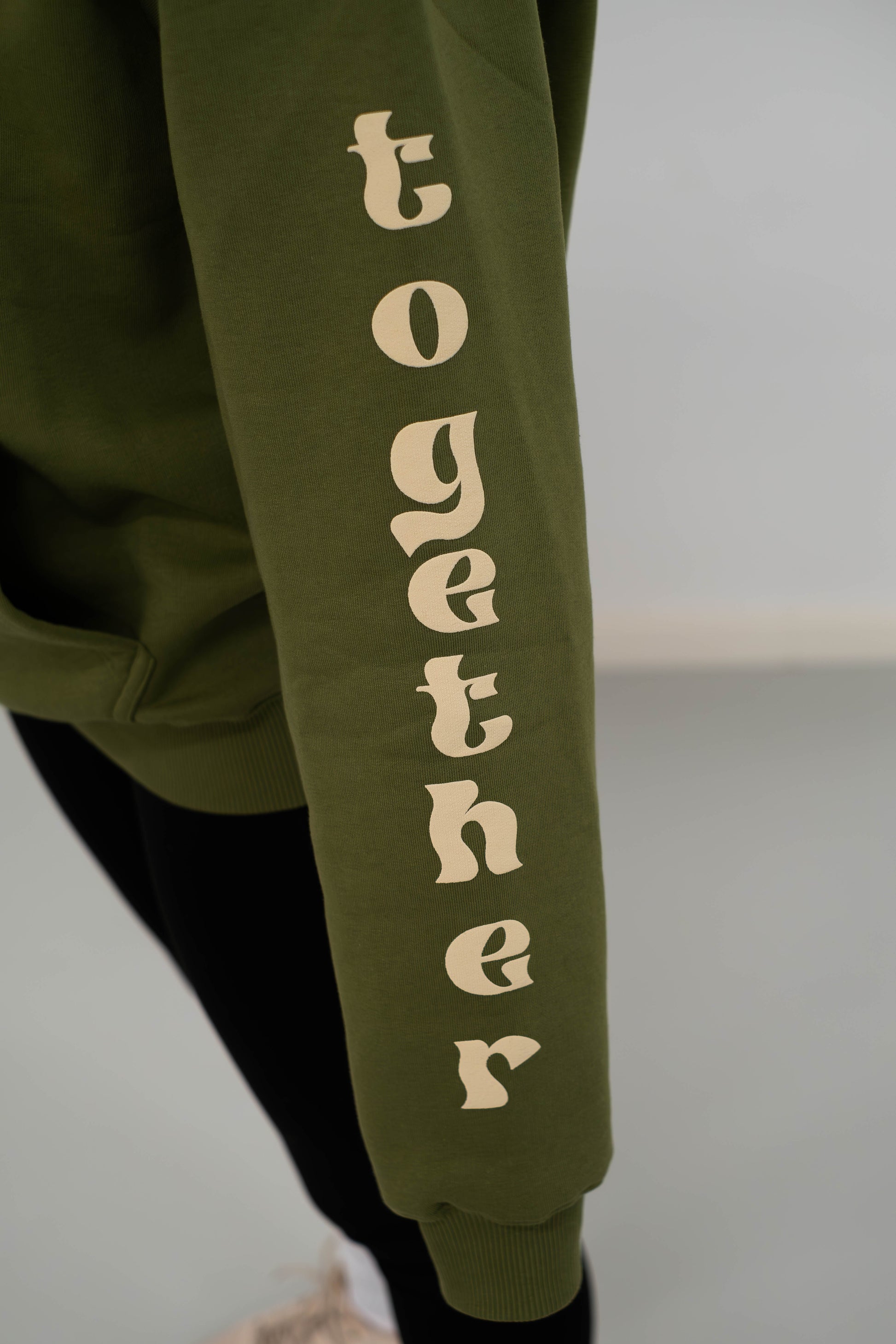 Oversized Hoodie „better together" - Khaki-6