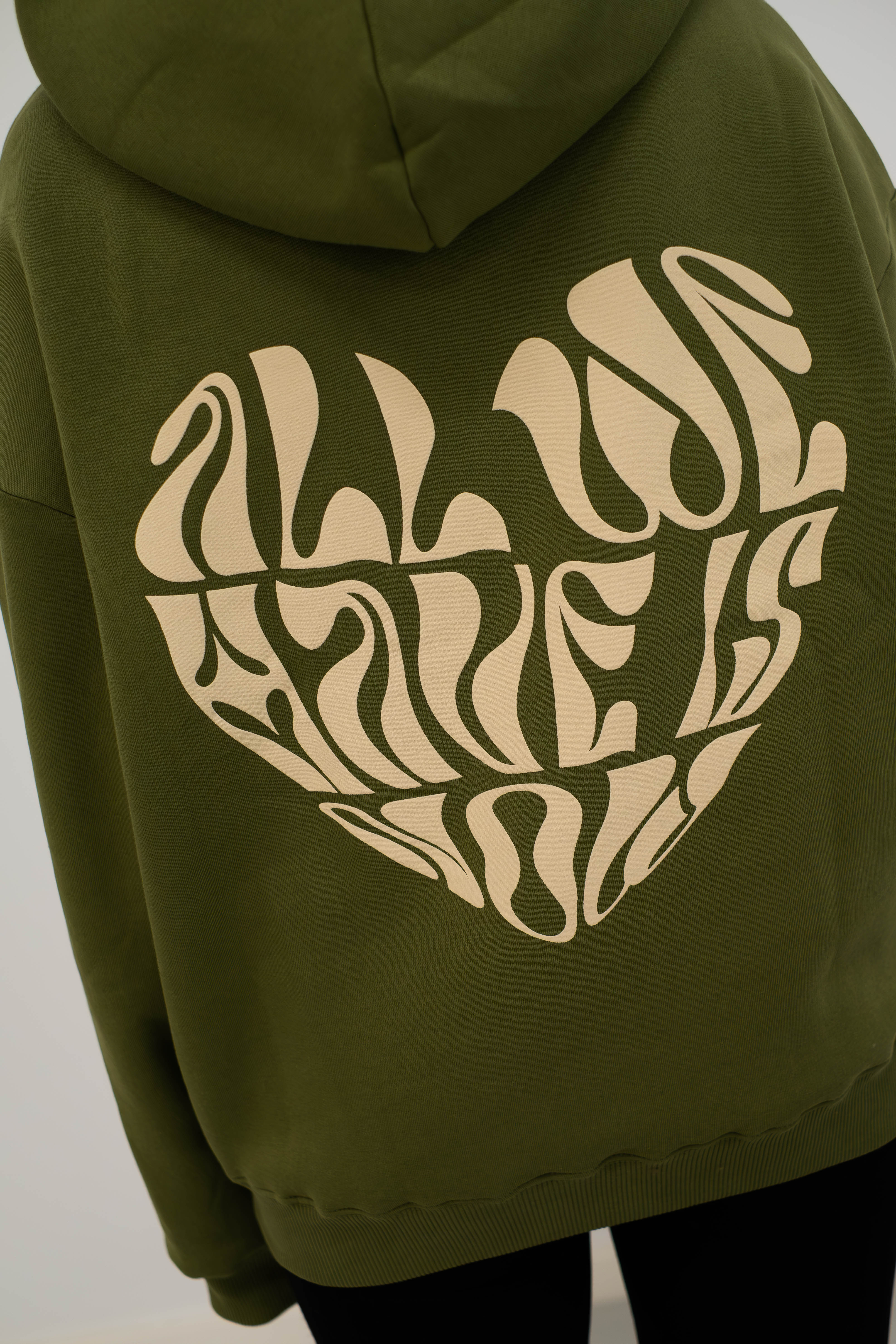 Oversized Hoodie „better together" - Khaki-zoom-9