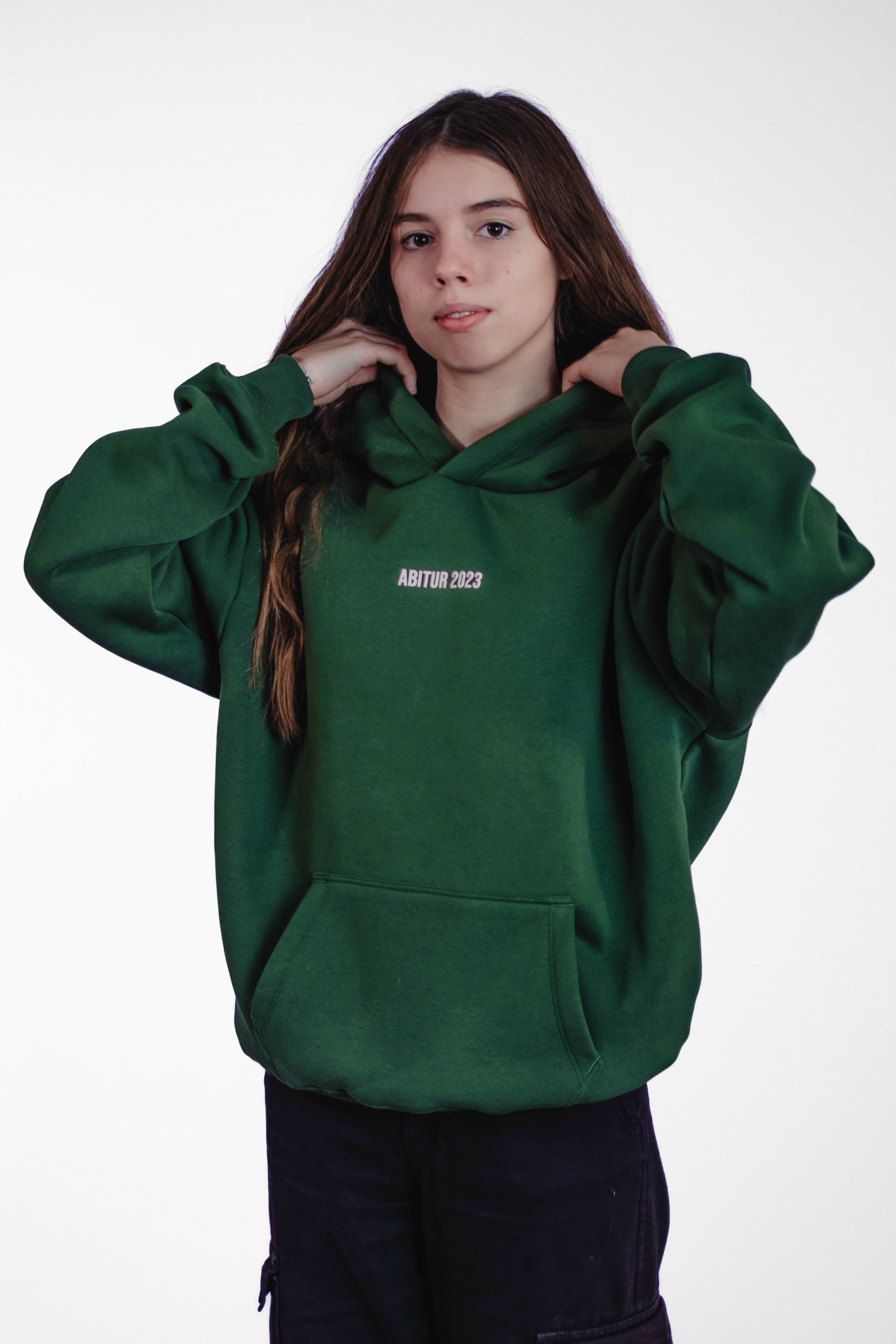 Oversize Hoodie „Finally Free“ - Dunkelgrün-zoom-8