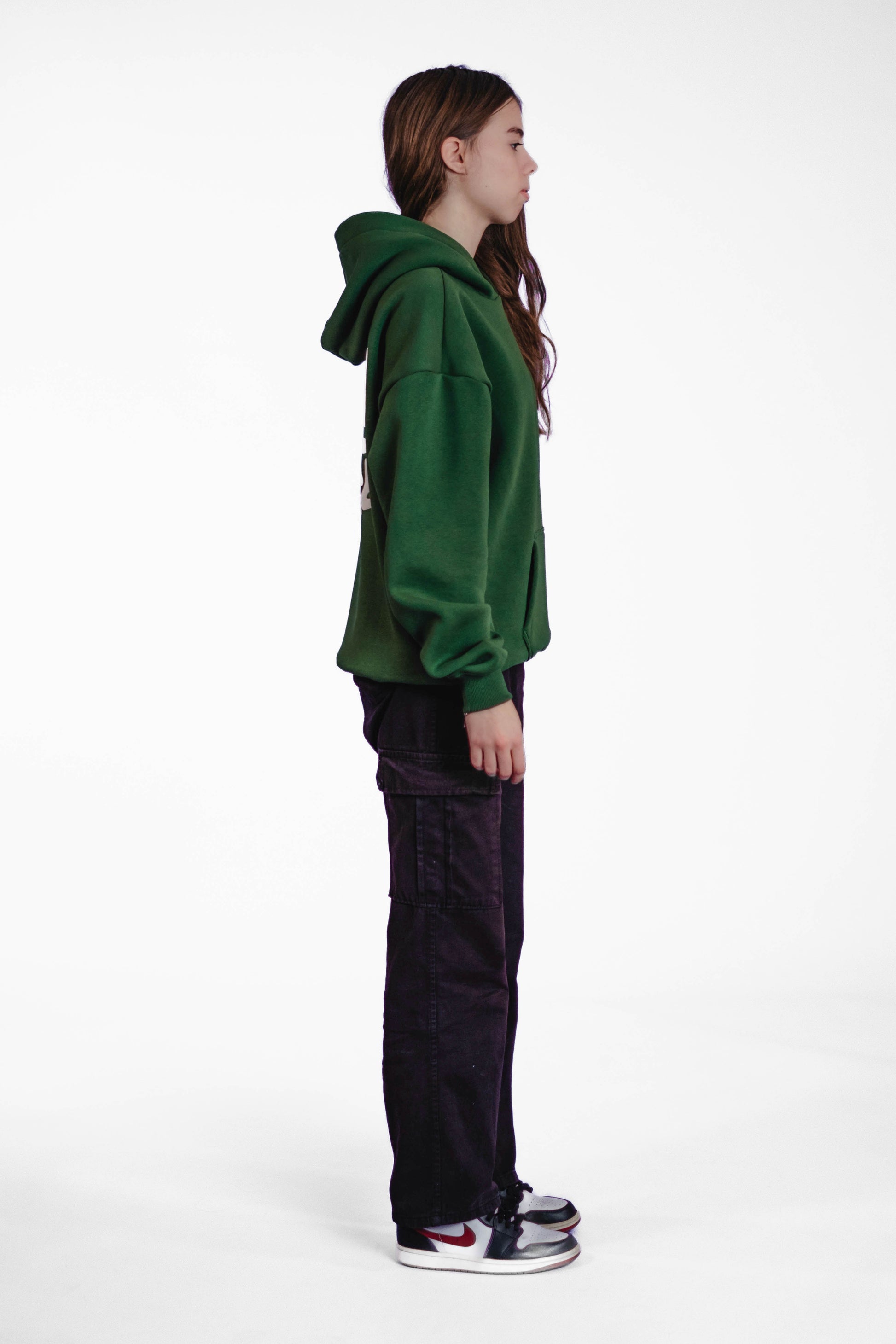 Oversize Hoodie „Finally Free“ - Dunkelgrün-6