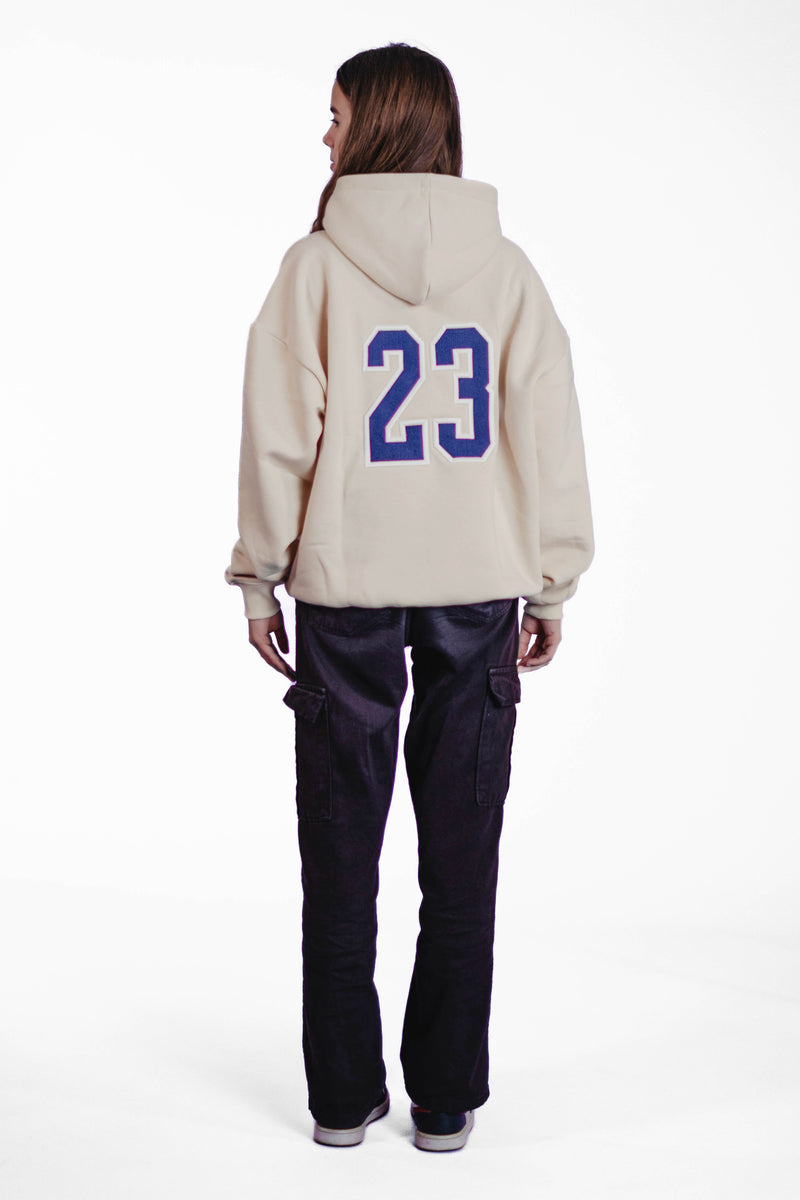 Oversize Hoodie „We made it“ - Beige-zoom-