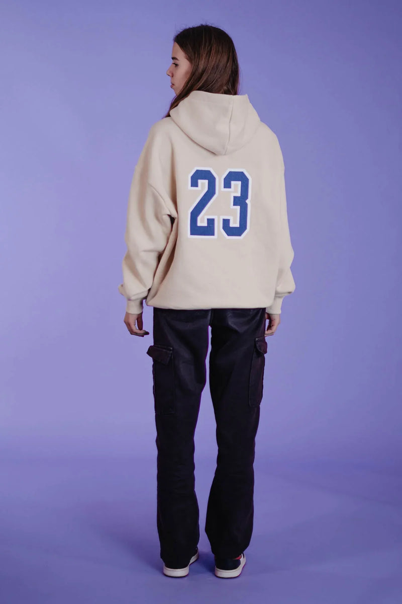 Oversize Hoodie „We made it - Class of 2023“ - Beige-zoom-
