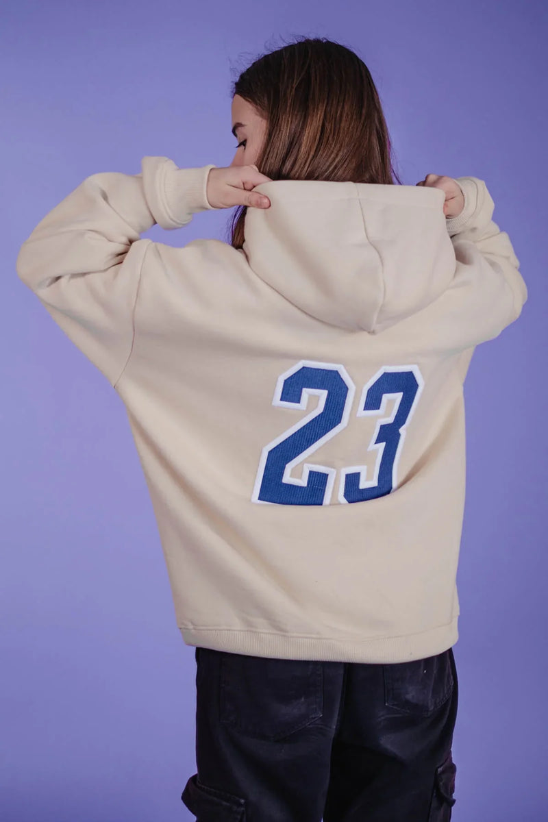 Oversize Hoodie „We made it - Class of 2023“ - Beige-zoom-