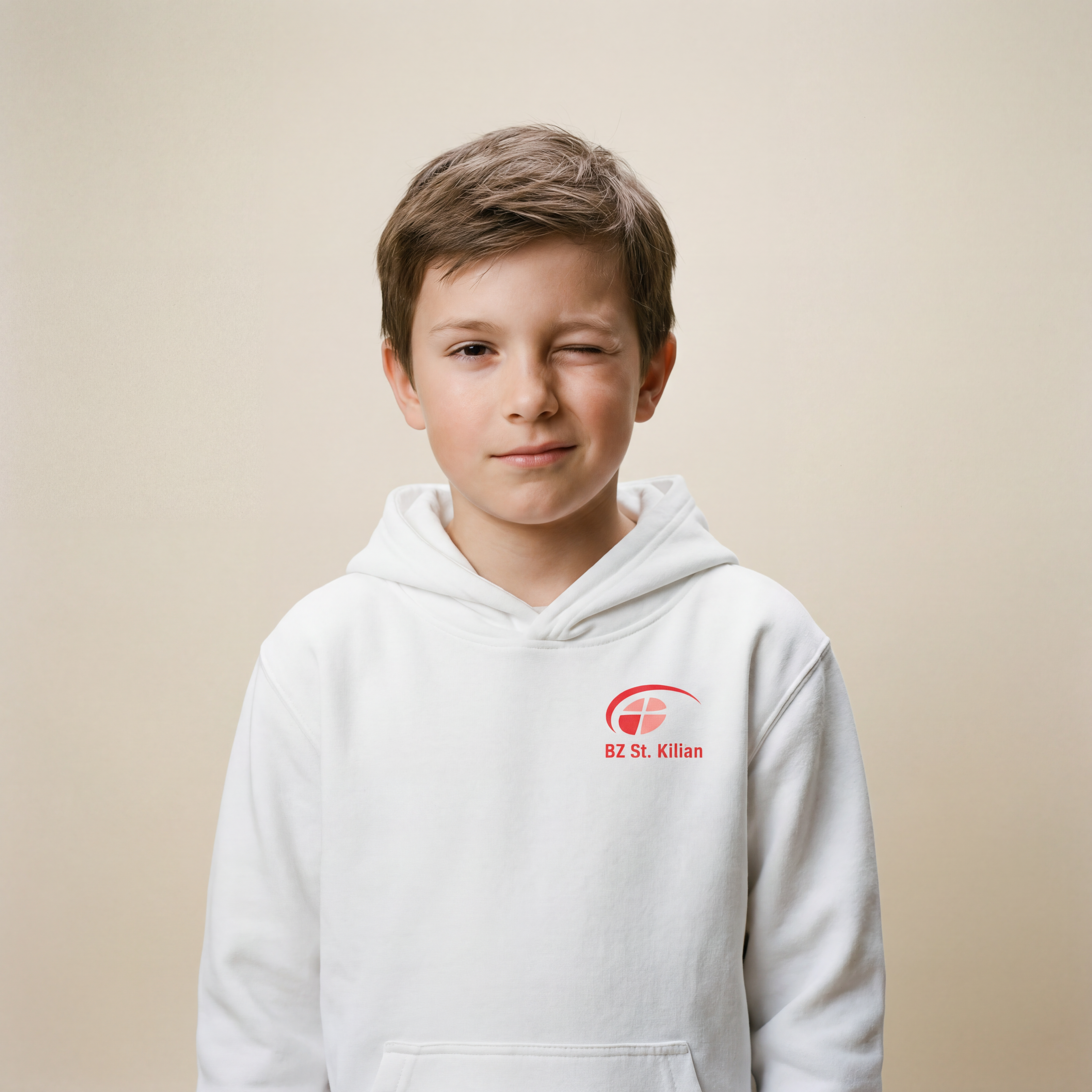Premium Kinder Hooded Sweatshirt mit großem Rückenlogo (St. Kilian)