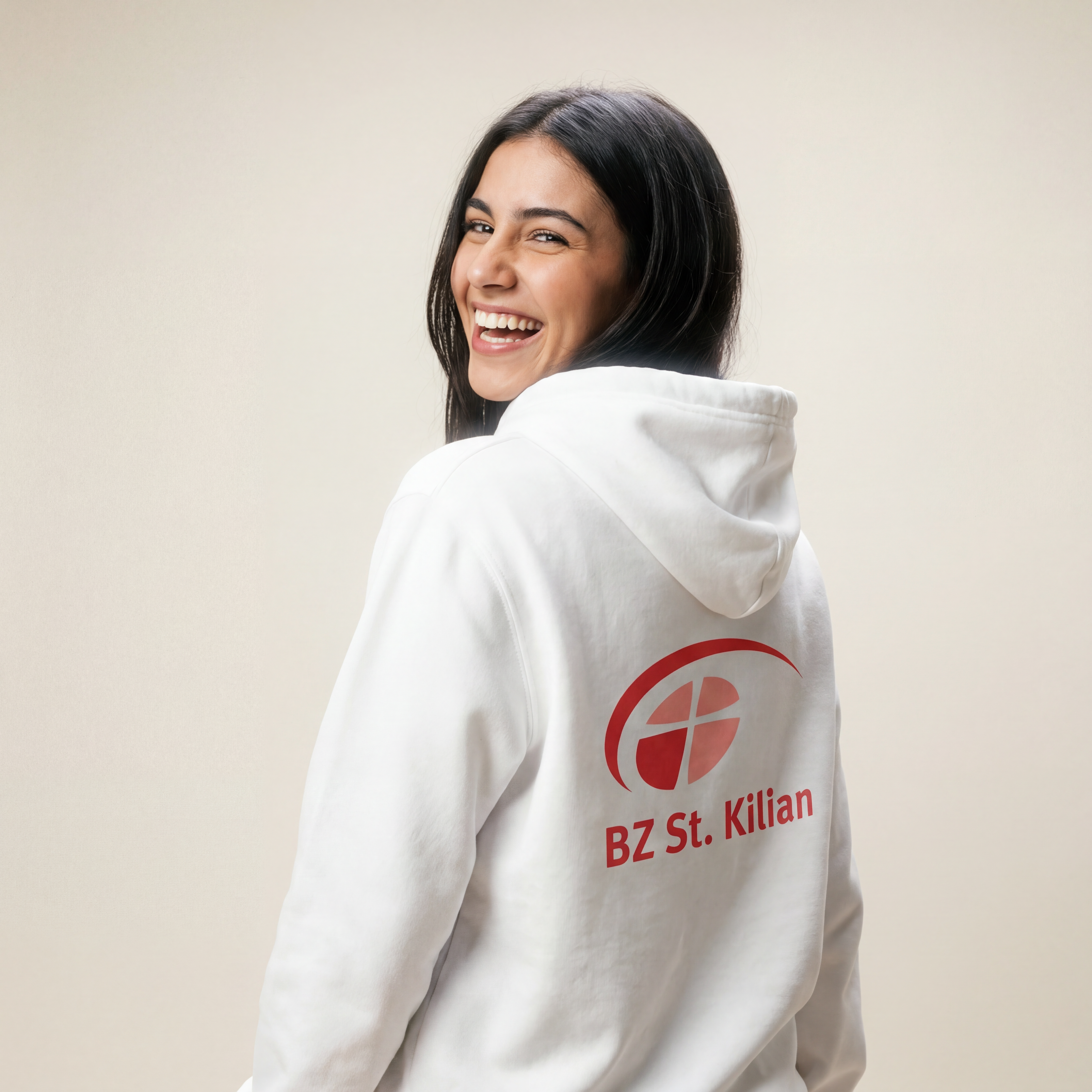 Premium Unisex Hoodie mit großem Rückenlogo (St. Kilian)