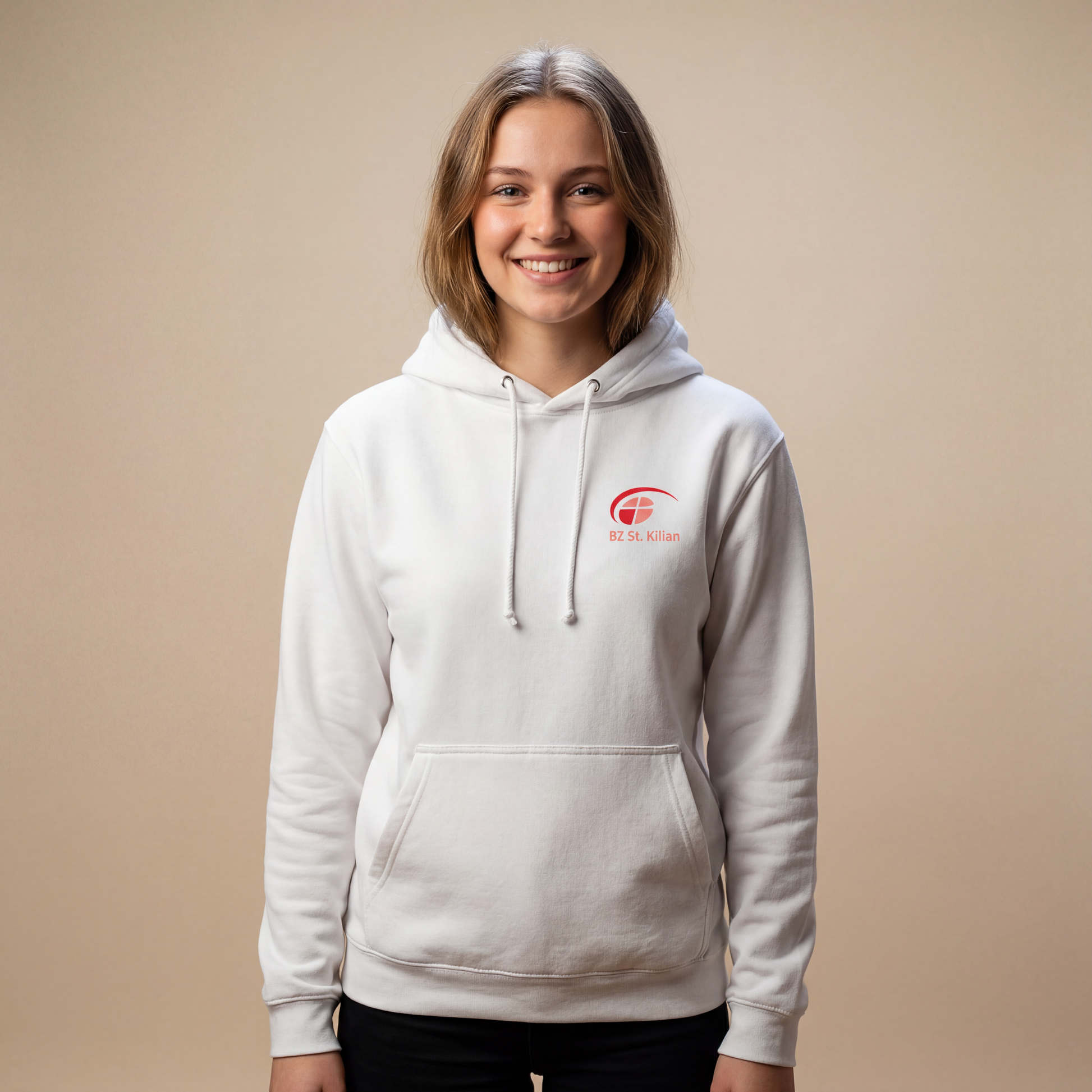 Hoodie tailliert ,,Maja" helles Logo (St. Kilian)-1