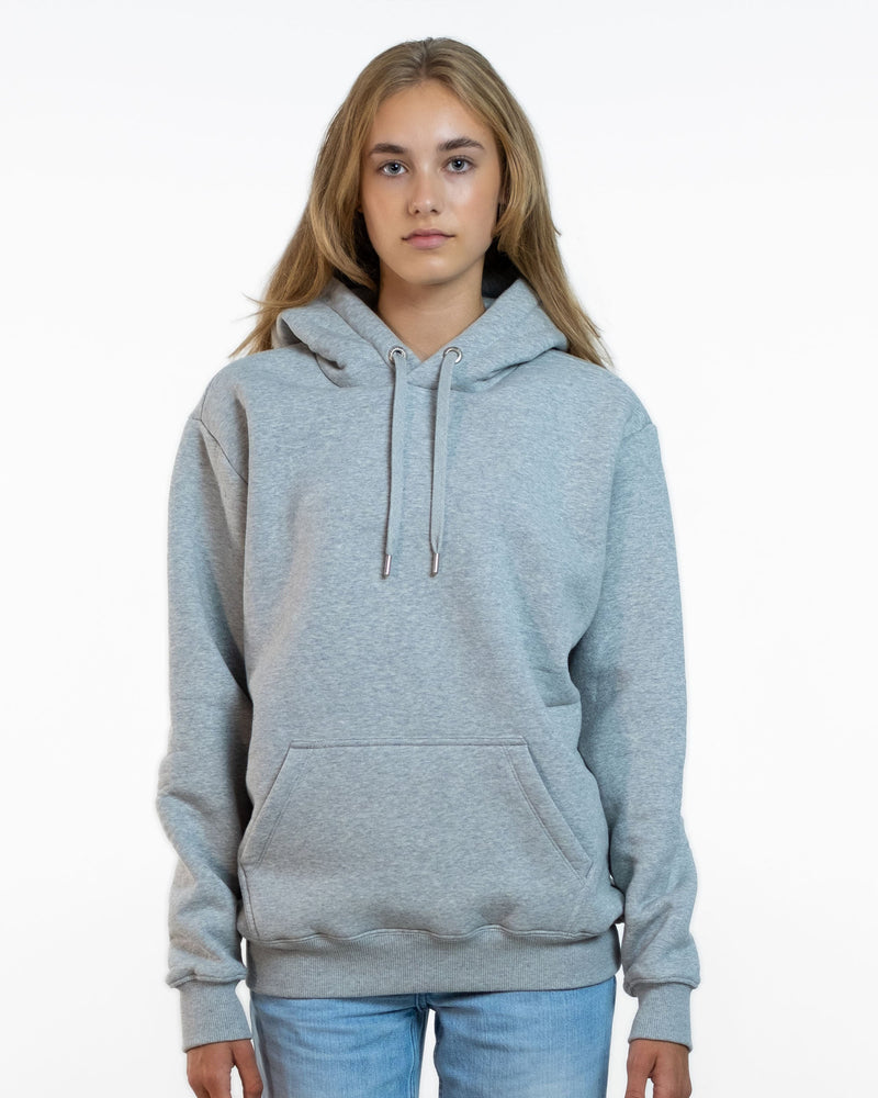 Hoodie Mike melange grey-zoom-