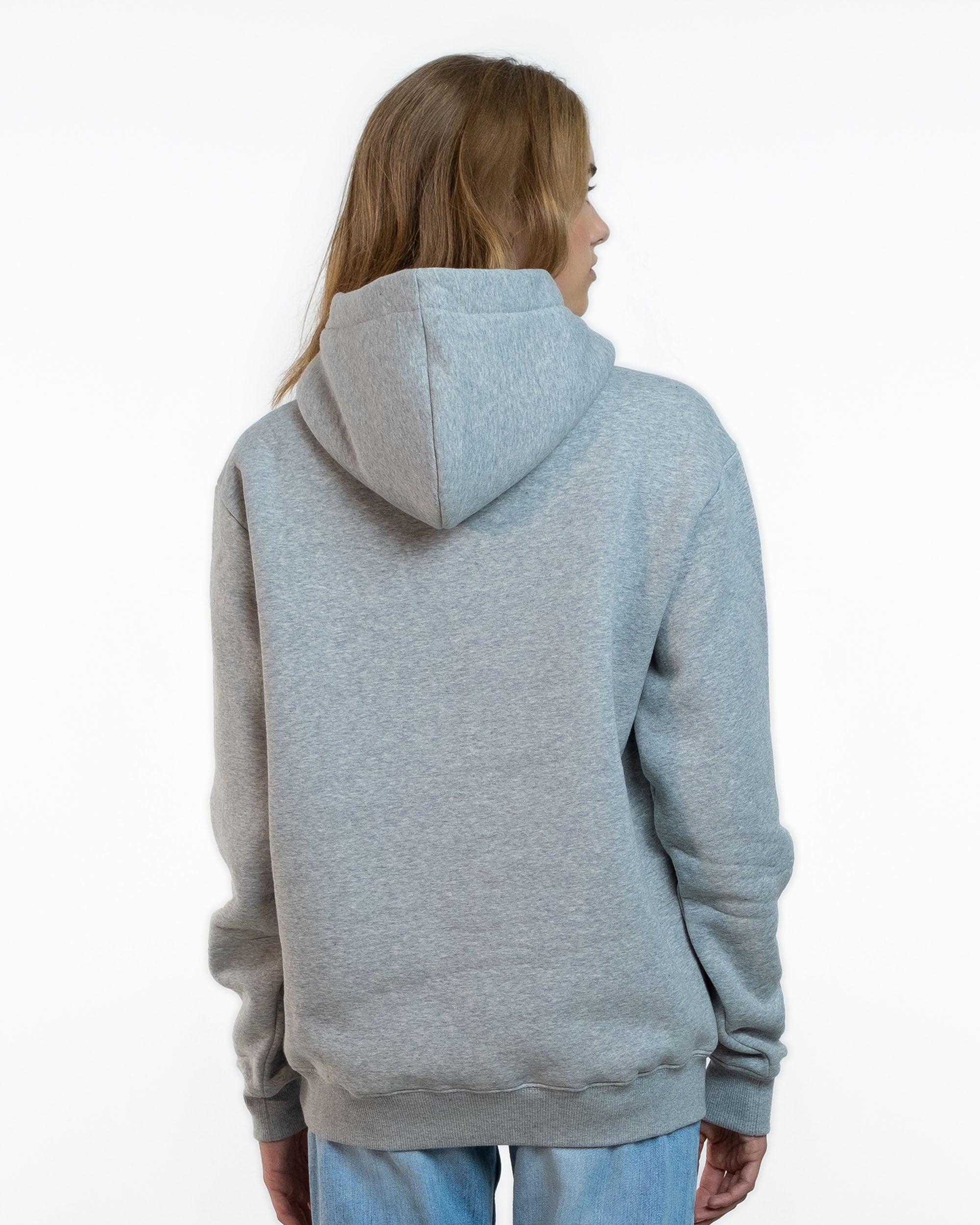 Hoodie Mike melange grey-zoom-2